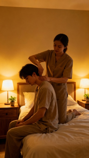 生成50张上门按摩图片预览效果