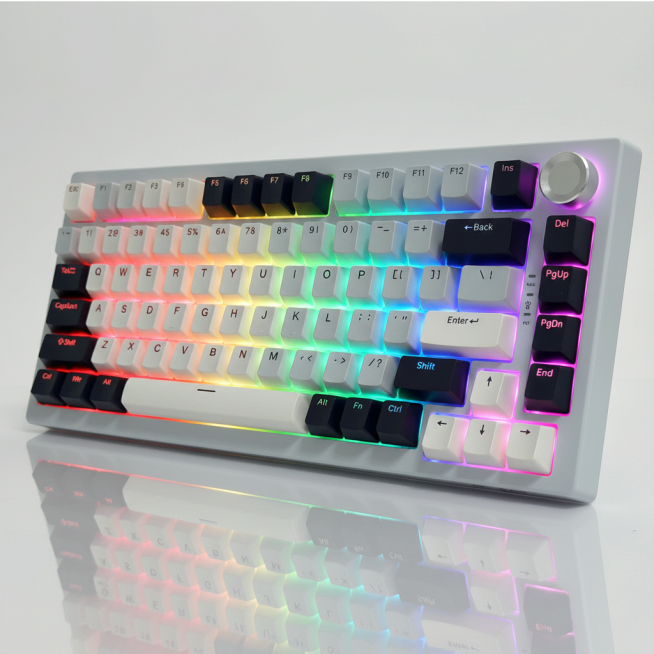 键盘键帽增加RGB背光光效，键帽上的字母不能变动。预览效果