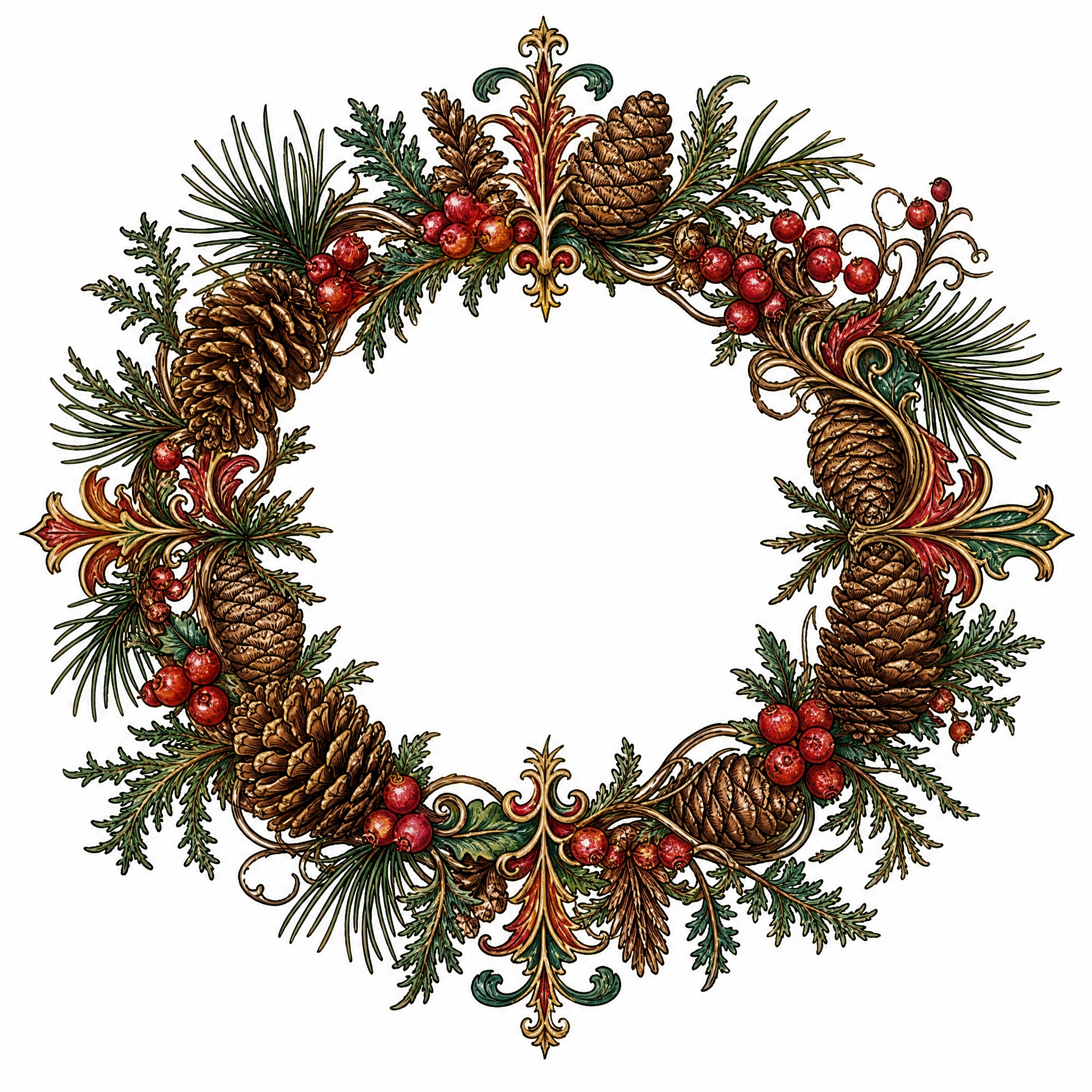 Christmas sticker, medieval ill… - 图片创意预览