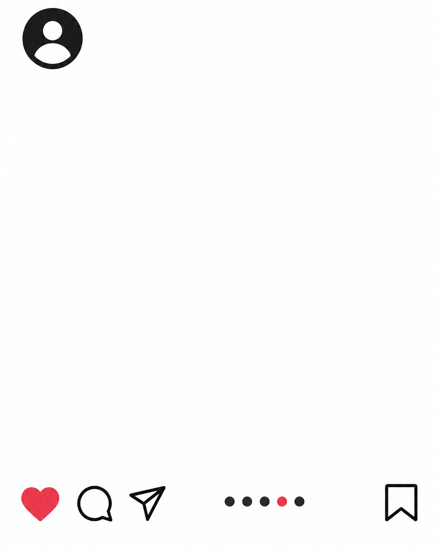 Instagram 社交界面矢量图标集，扁平简约风格，纯矢量线… - 图片创意预览