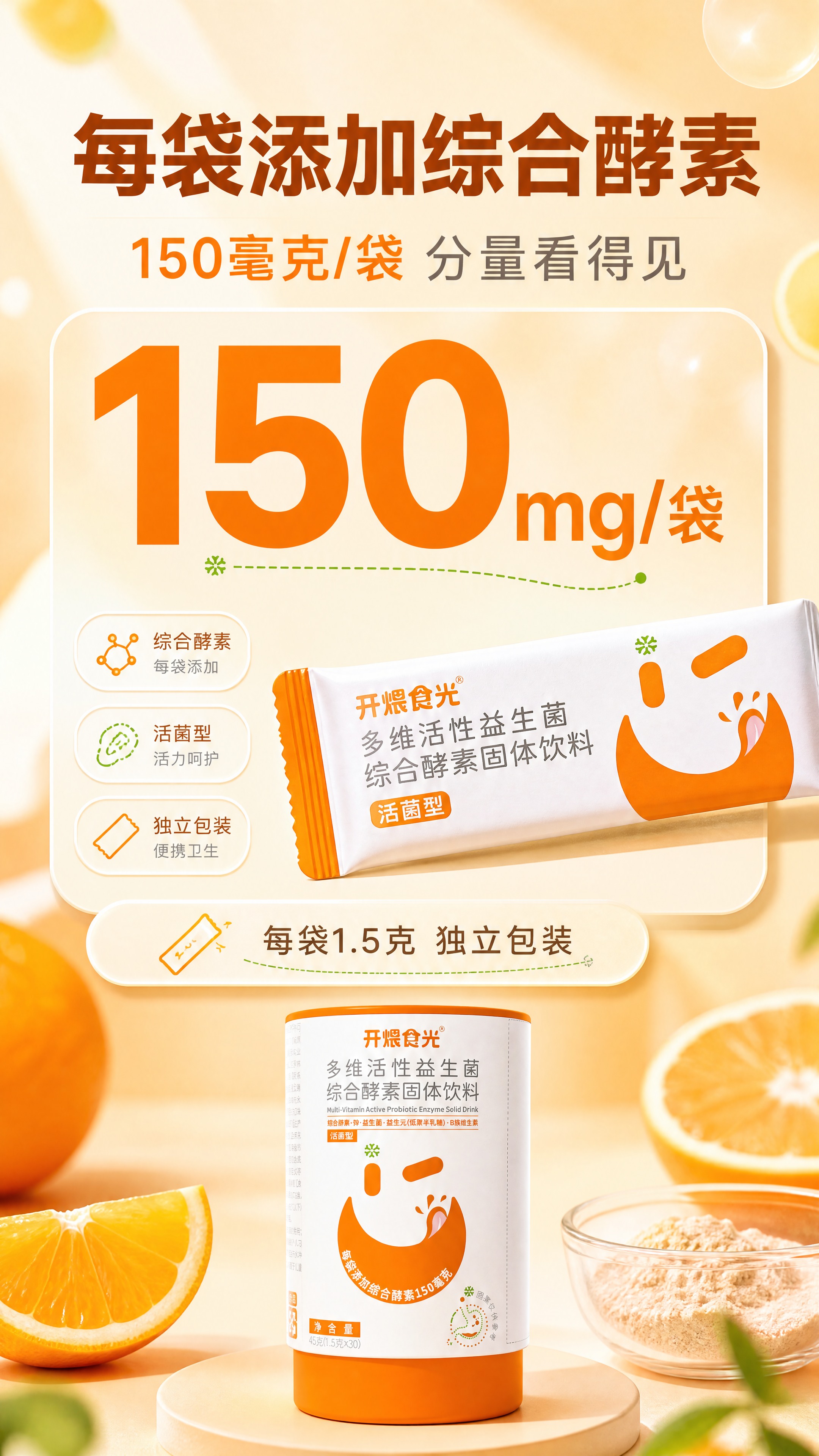 [商品] 使用【图1】开煨食光多维活性益生菌综合酵素固体饮料罐… - 图片创意预览