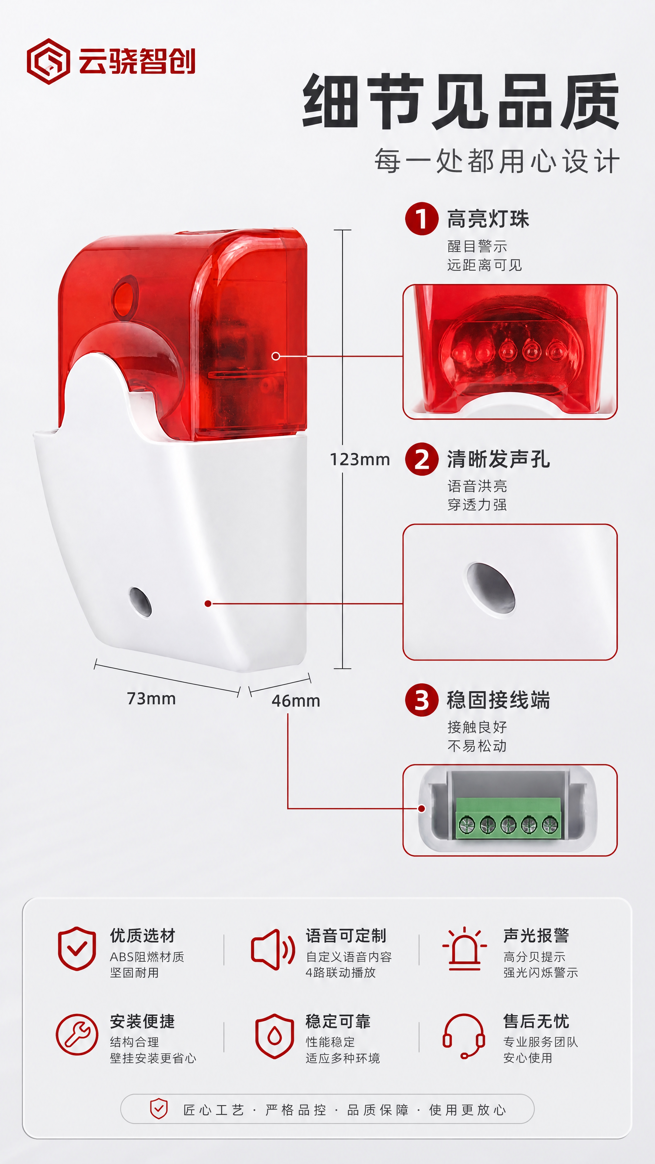 [商品] 使用【图1】自定义语音4路声光报警器；保留产品整体结… - 图片创意预览