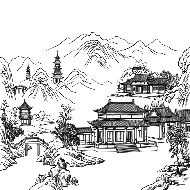 去掉图片的米黄色背景，只保留纯黑色的线条，生成白底纯黑线条图预览效果