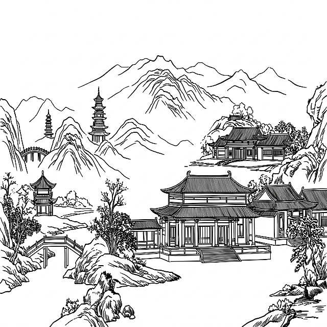 去掉图片的米黄色背景，只保留纯黑色的线条，生成白底纯黑线条图
