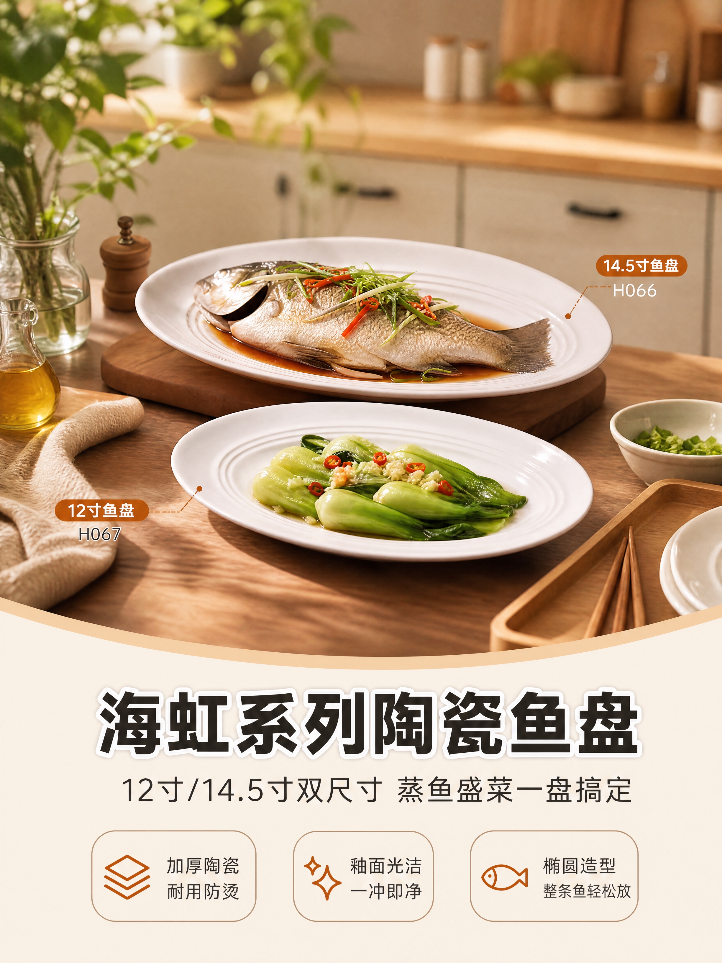 [商品] 使用【图1】海虹316盘（H067）12寸鱼盘和【图… - 图片创意预览