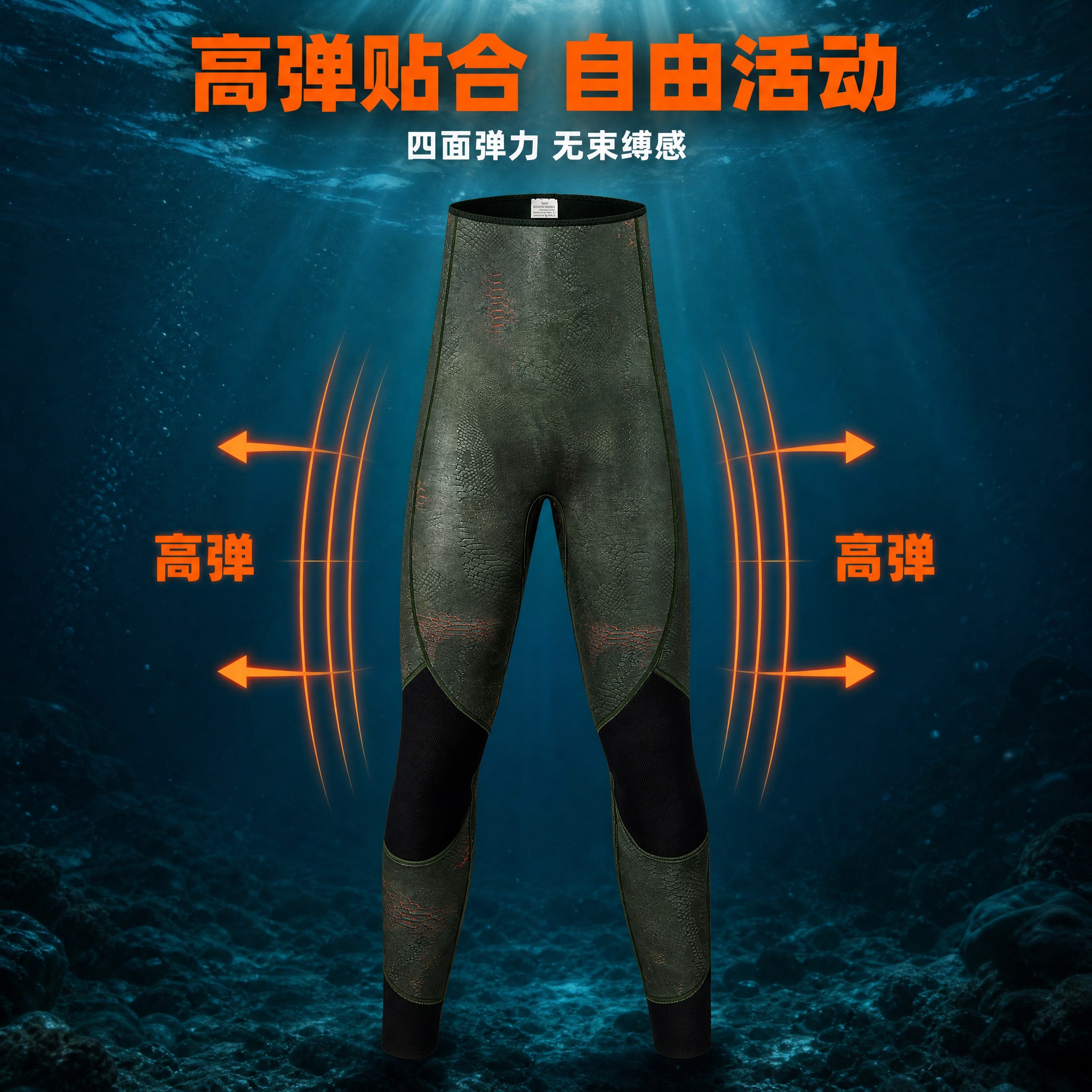 [主图-5] 3mm分体潜水服长裤 高弹贴合展示图。 [统一基… - 图片创意预览