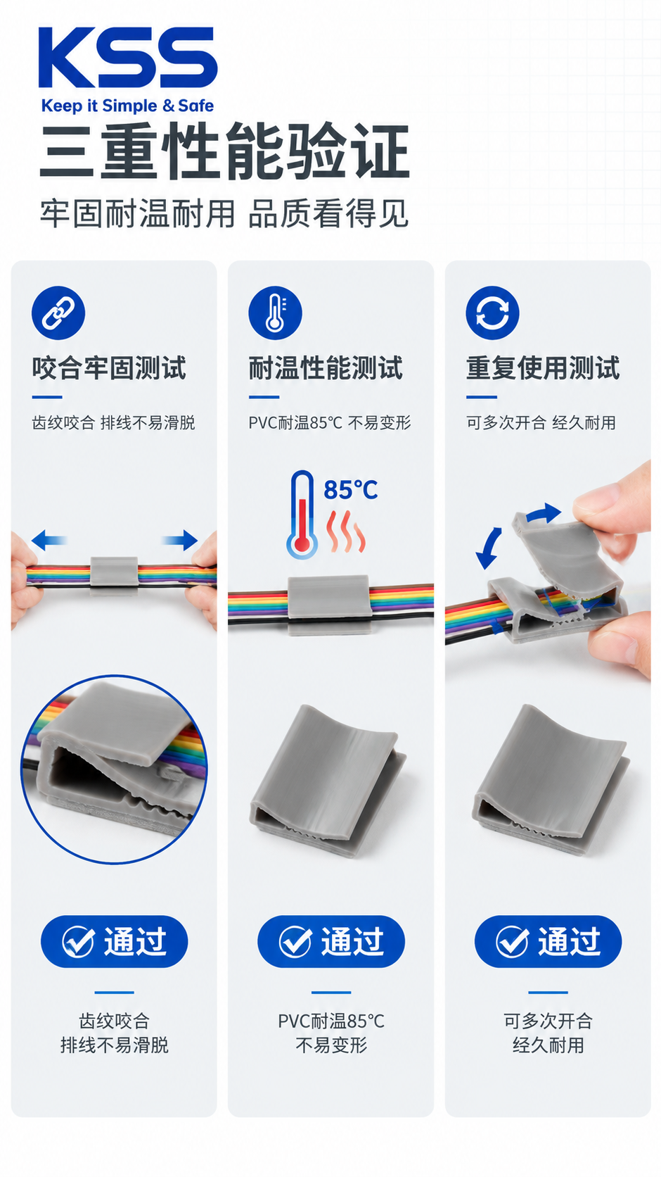 [商品] 使用【图2】KSS排线固定夹夹住排线状态和【图4】单… - 图片创意预览