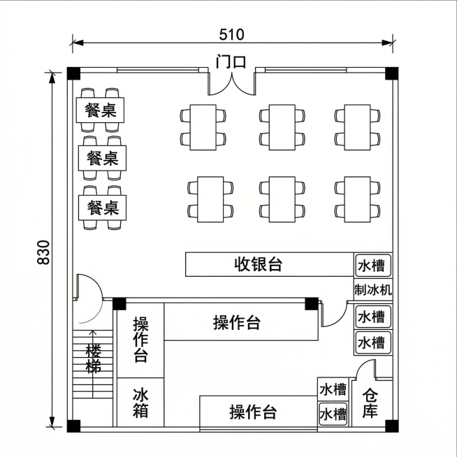 删除图中的总监室区域，保持其余布局、标注、尺寸不变，生成规整的平面图预览效果