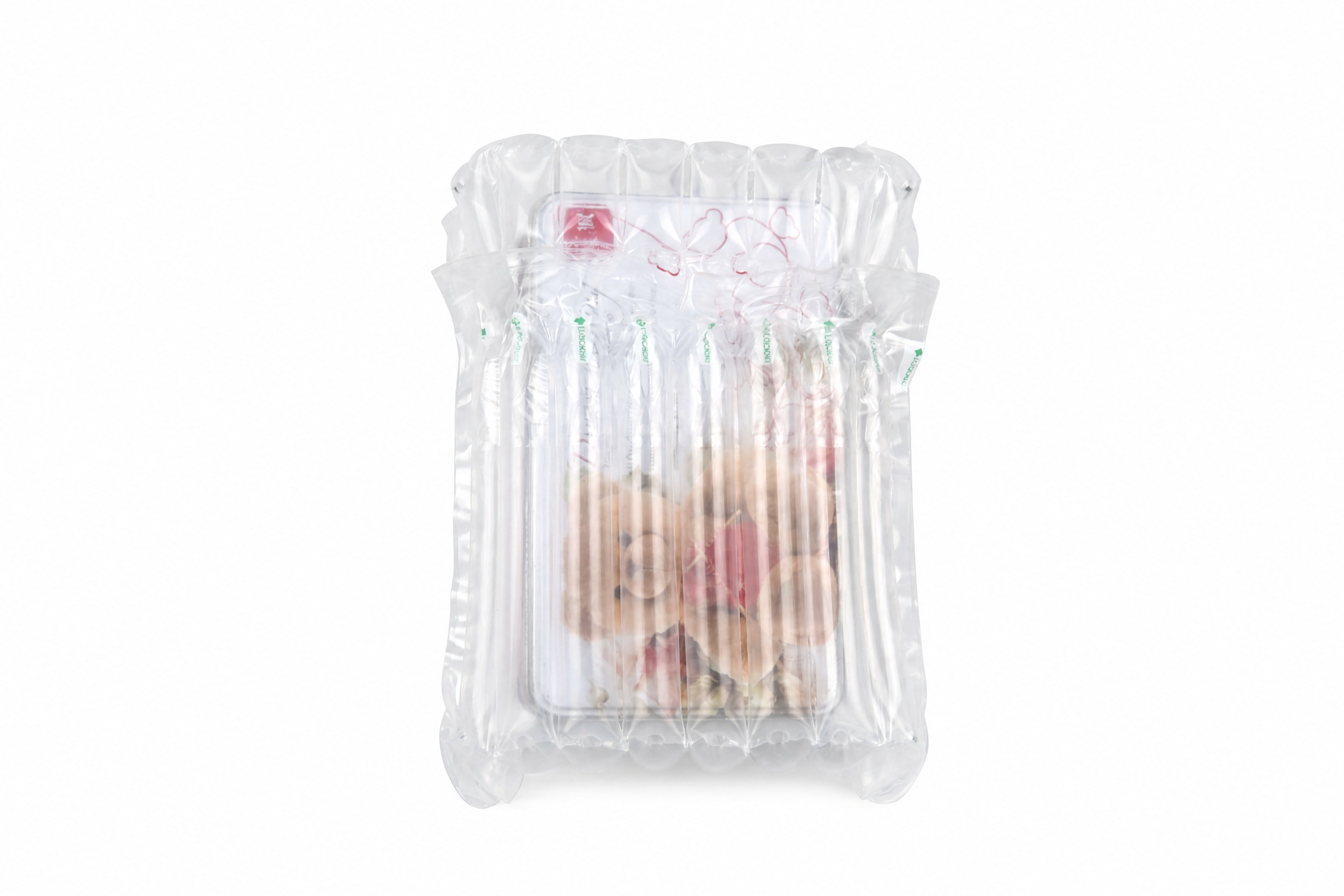 将图片背景替换为纯白色，保留商品主体和透明气柱袋的完整形态与质… - 图片创意预览