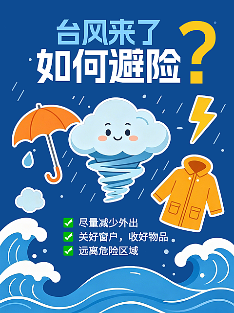 台风预警风暴来临如何避险小红书封面