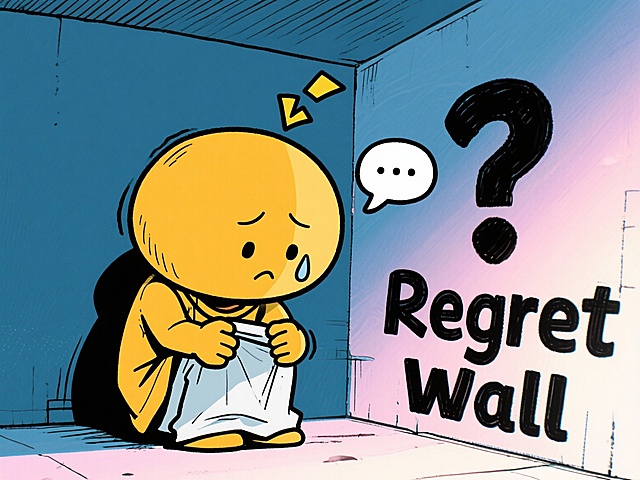 英文标语为”Regret Wall“