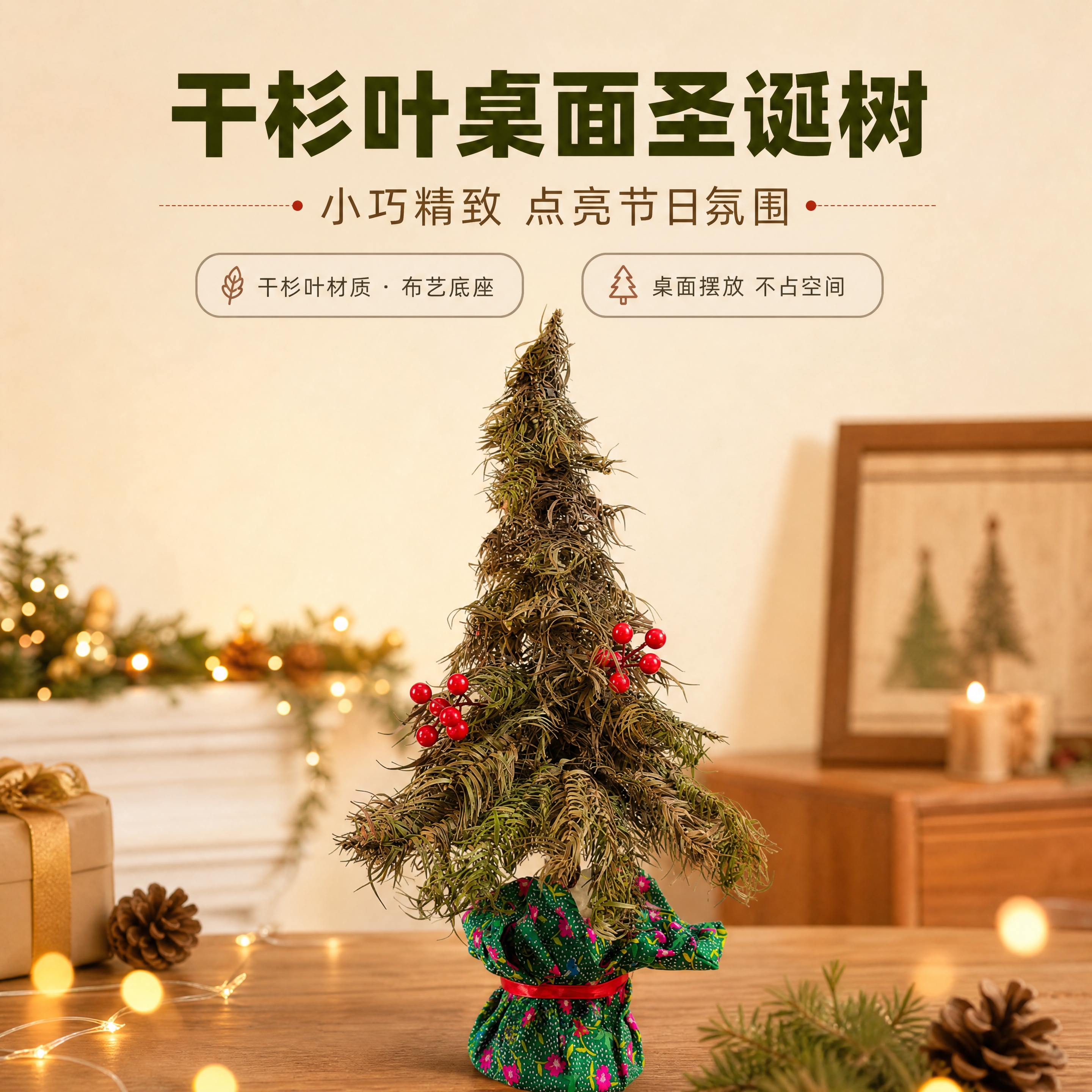 [商品] 使用【图2】干杉叶圣诞树中号款；保留干杉叶枝叶结构、… - 图片创意预览