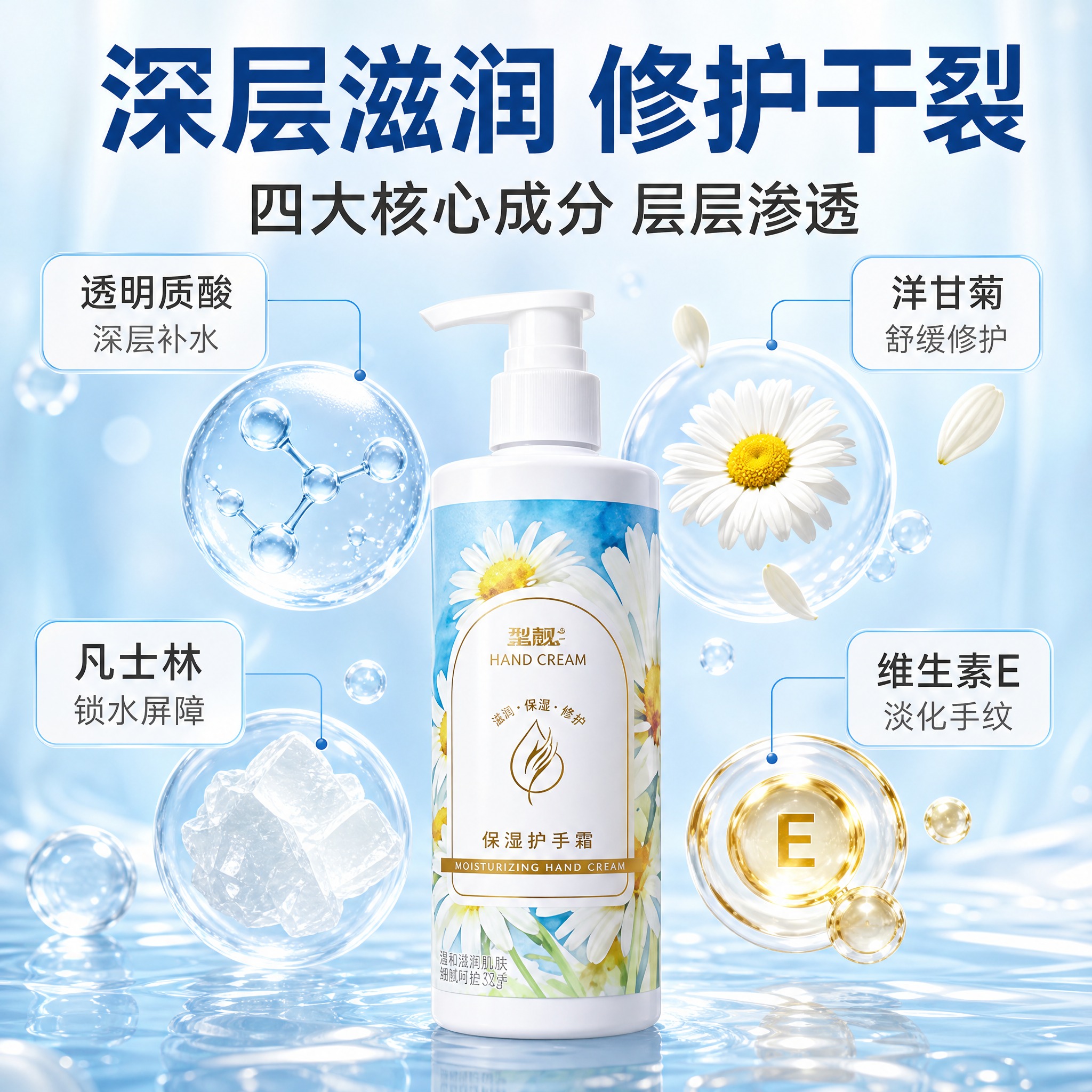 [主图-2] 凡士林护手霜 核心功效成分解析 滋润防干裂卖点。… - 图片创意预览