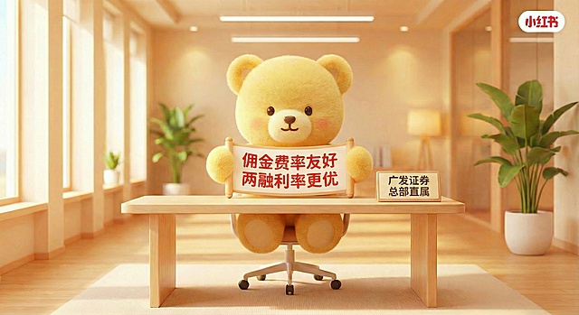 「图片1」把举牌中的“佣金利率友好，两融利率更优”字的颜色改成好看的亮红色，视觉突出一点，但要和整体保持美观
