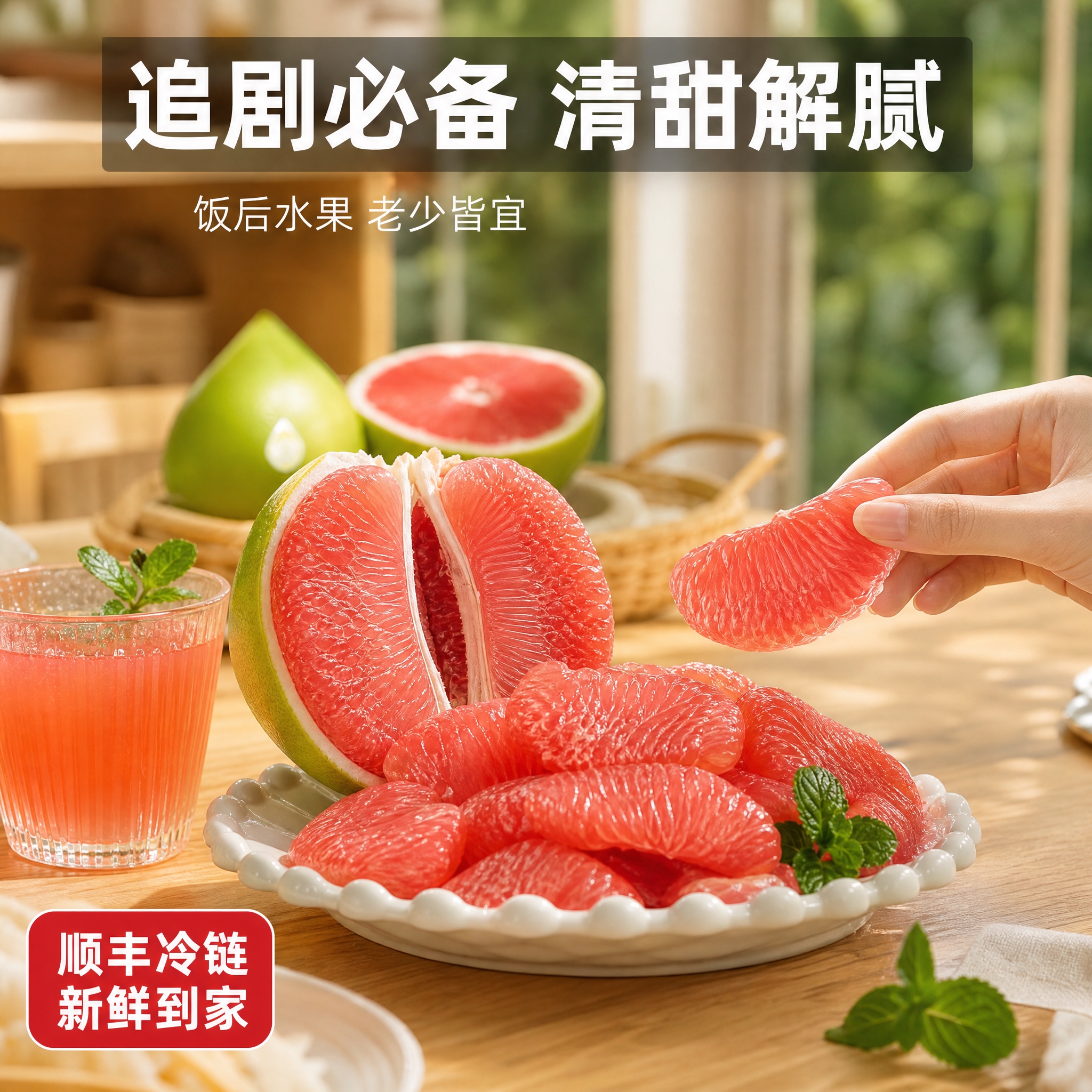 [主图-4] 泰国红宝石柚子生活场景食用体验 代入感主图 [统… - 图片创意预览