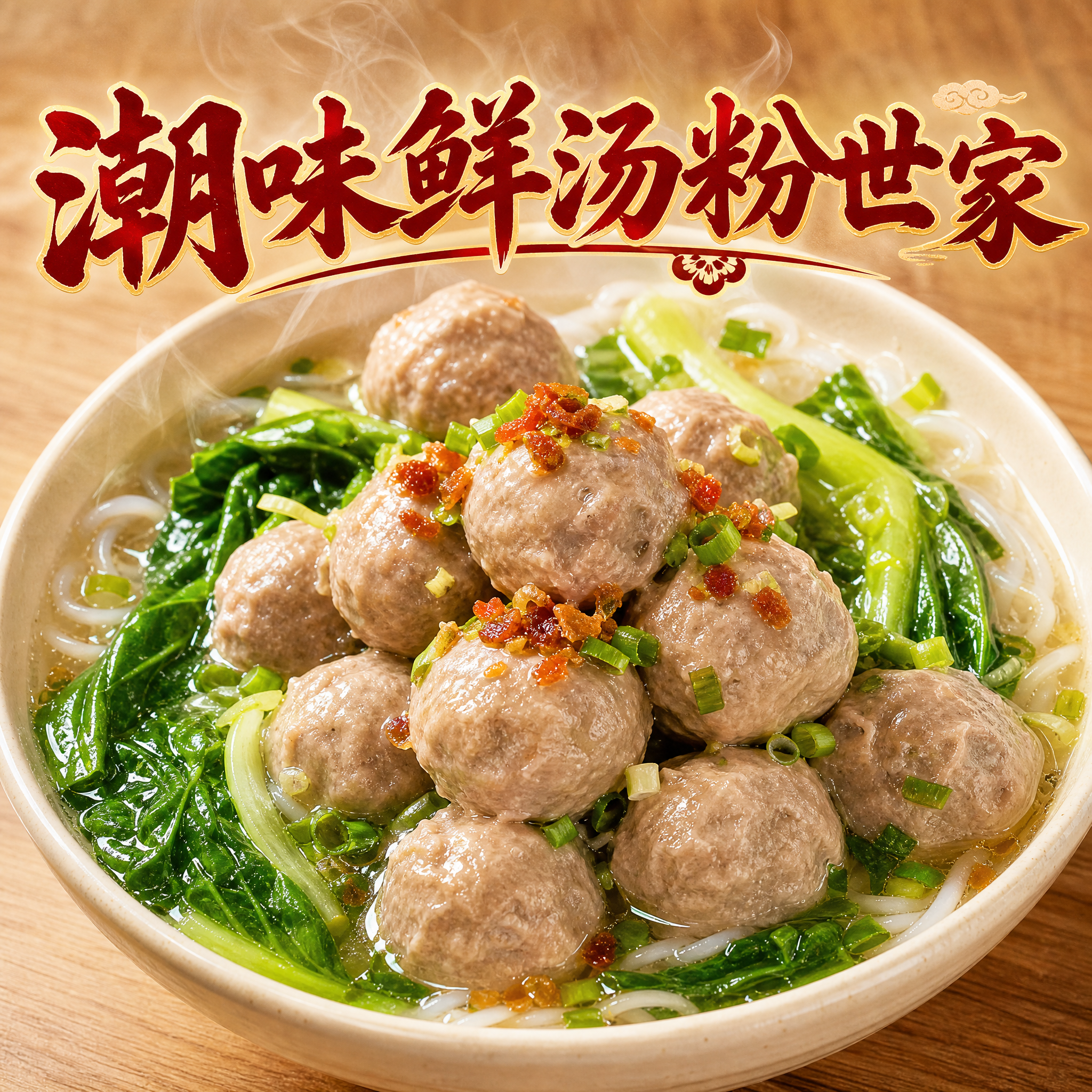外卖店铺头像设计，1000x1000px正方形。画面中心是一碗… - 图片创意预览
