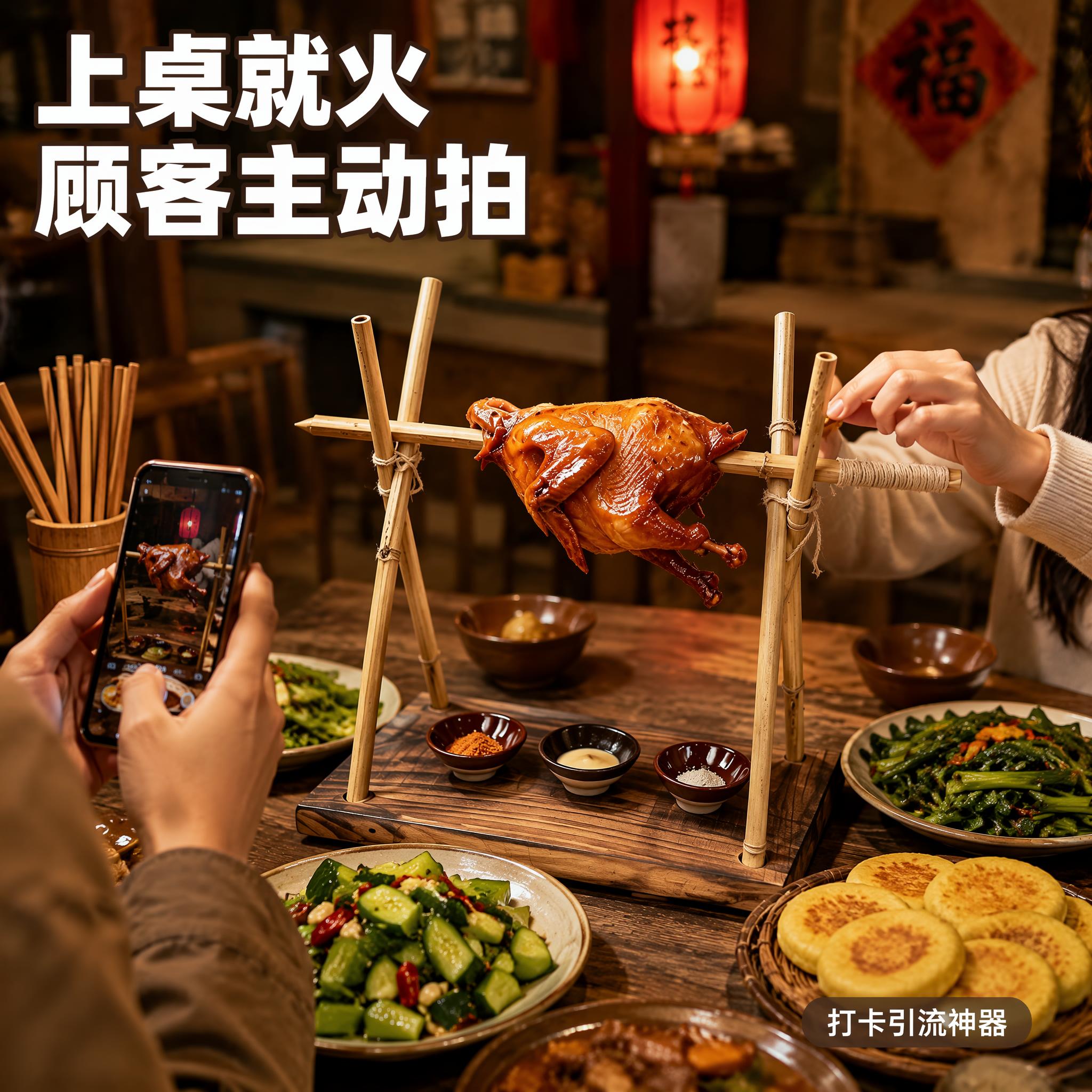 [主图-4] 真实餐饮场景使用氛围图 [氛围风格] 农家乐土菜… - 图片创意预览