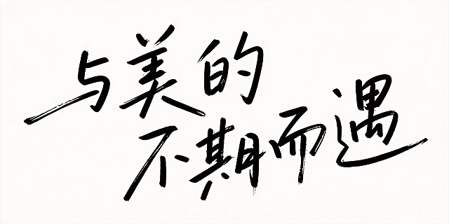 水墨风书法字体，大字风布局，单色设计，简约而富有文艺感，展现中式美学的优雅与唯美。