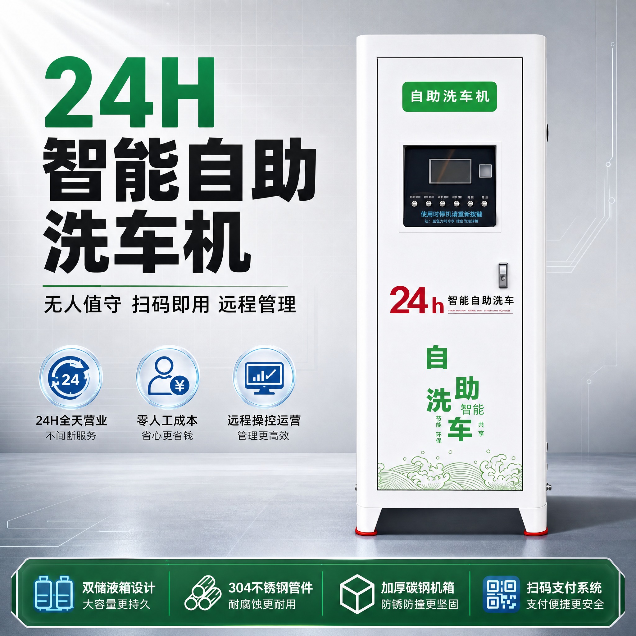 [主图-1] 自助洗车机 24h智能自助洗车设备 首图点击率海… - 图片创意预览