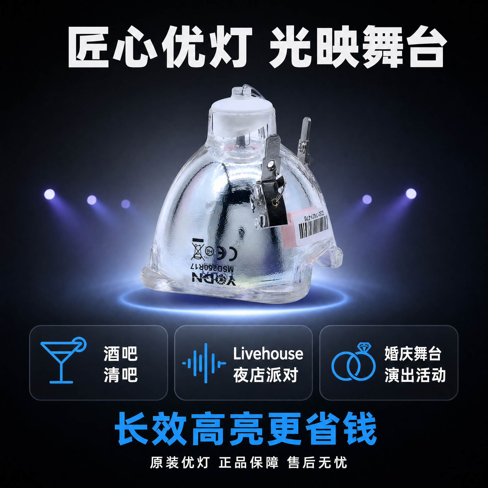 [主图-5] 应用场景与品牌背书总结图，主题为优灯灯泡适用场景… - 图片创意预览