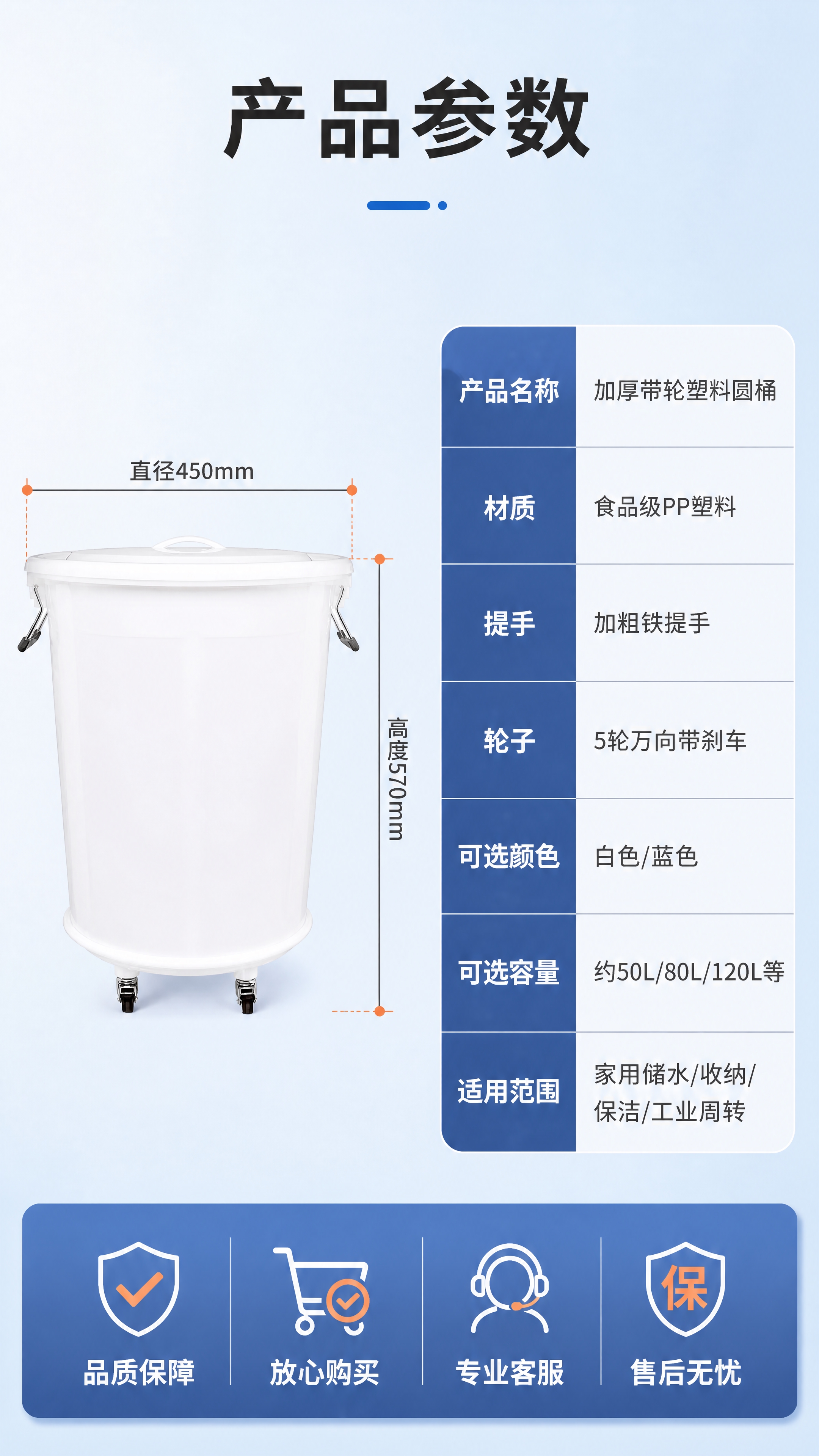 [商品] 使用【图4】白色中号带轮圆桶正面标准照；保留桶身形状… - 图片创意预览