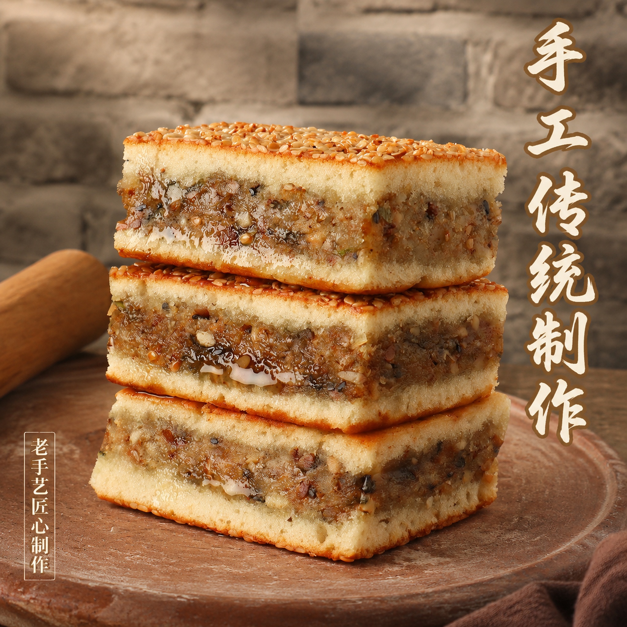 [主图-4] 三层五宝糕突出手工传统制作卖点。 [氛围风格]… - 图片创意预览