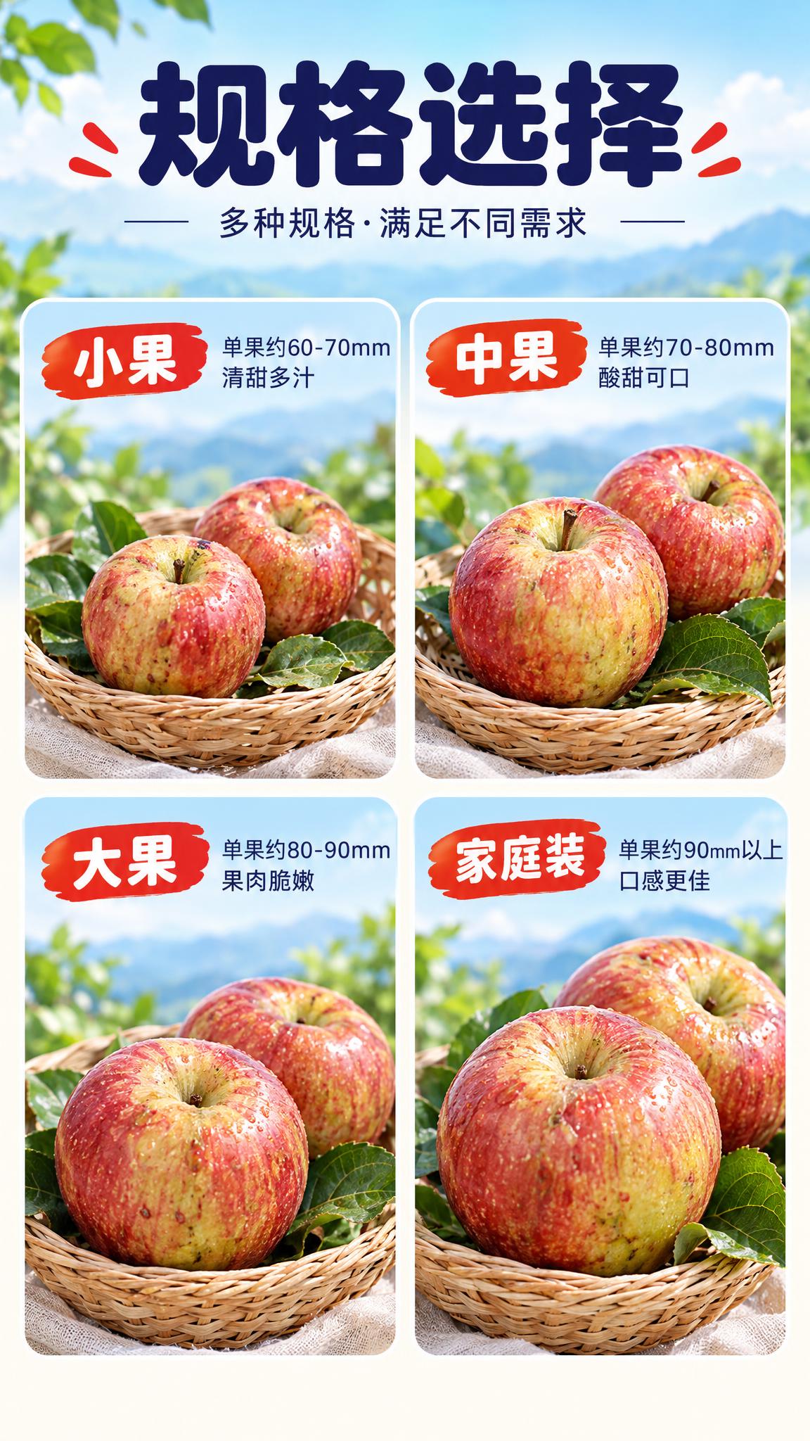 [商品] 使用商品图中的昭通丑苹果，保留红中带黄果皮与自然果斑… - 图片创意预览