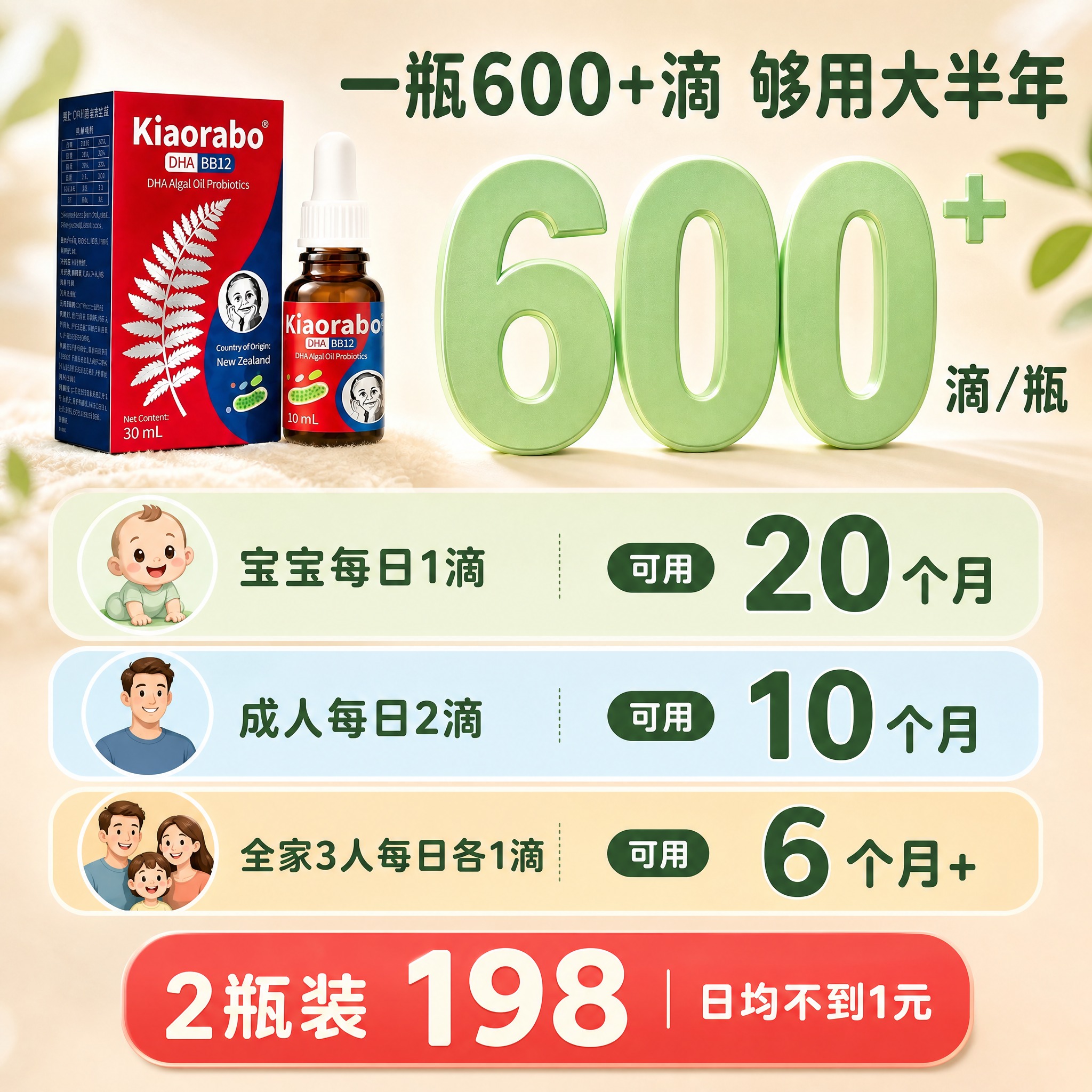 [主图-8] Kiaorabo噢宝新西兰D3滴剂 容量与性价比… - 图片创意预览
