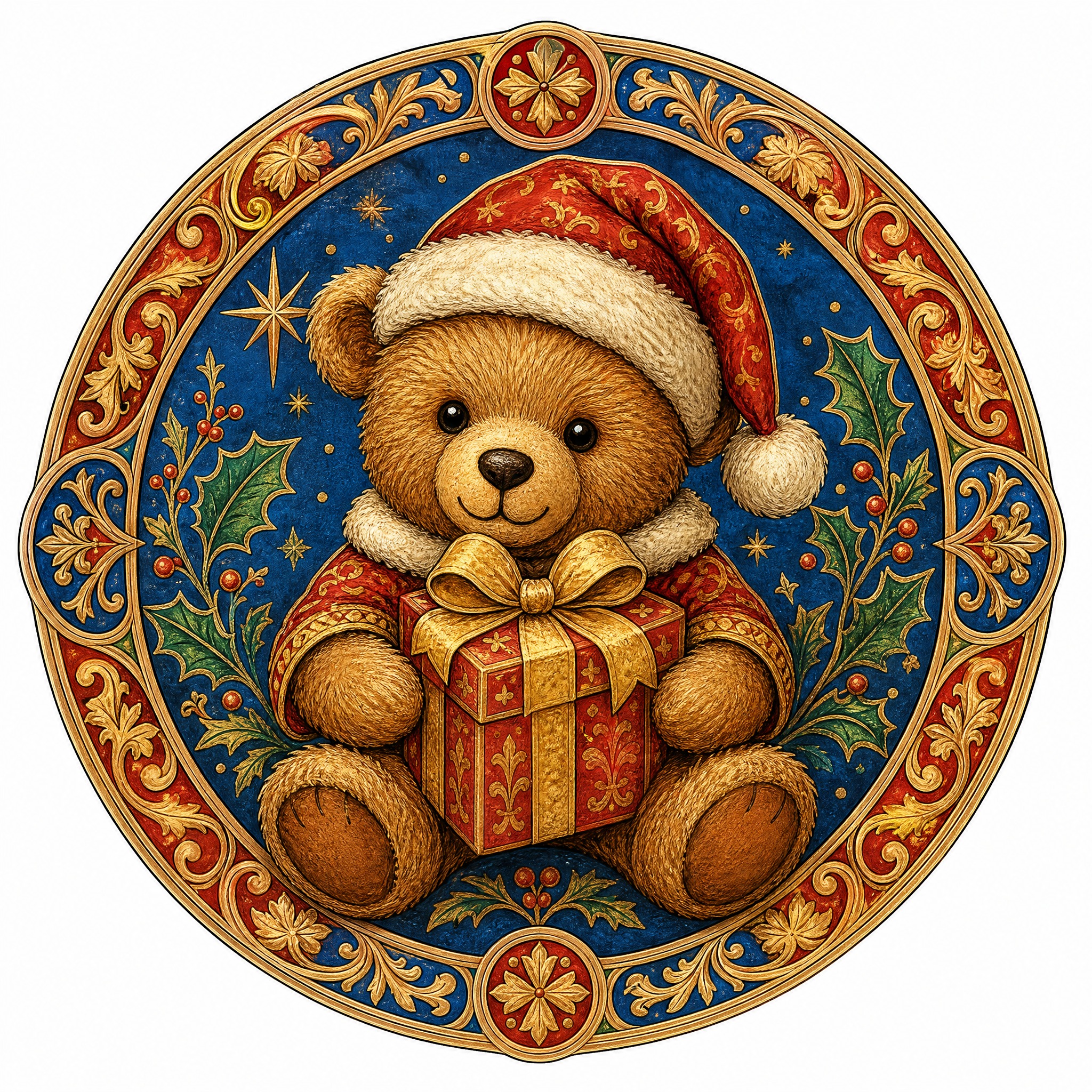 Christmas sticker, medieval ill… - 图片创意预览