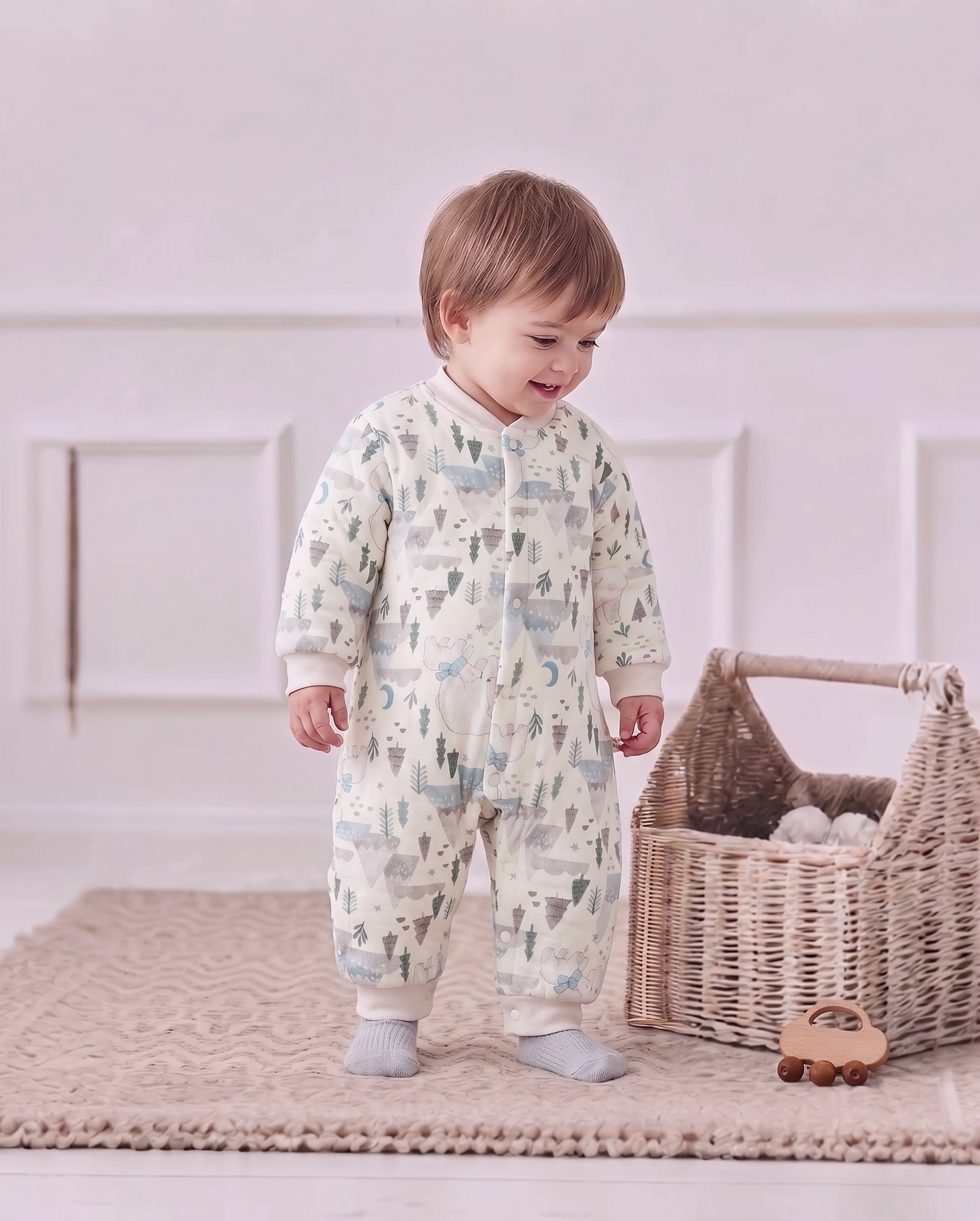 把图1模特身上的衣服替换成图2的连体衣，保持图2衣服的版型和图… - 图片创意预览