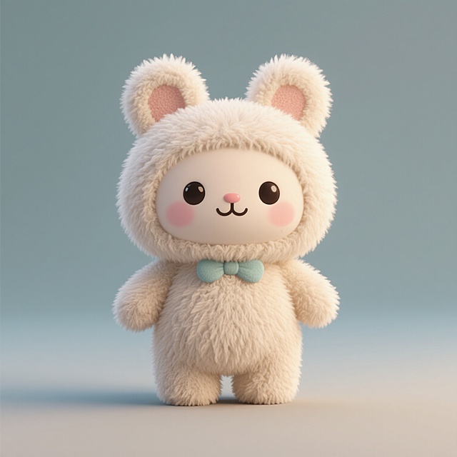 生成一个3D毛绒玩偶