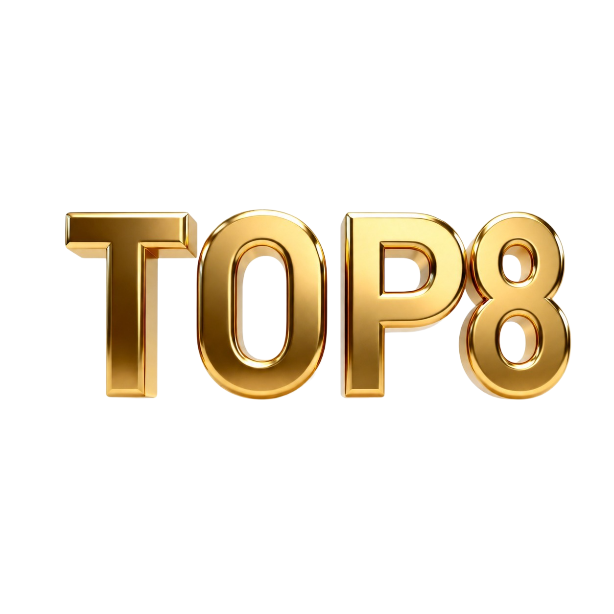 将图片中的文字"TOP1"替换为"TOP8"，保持完全一致的金… - 图片创意预览