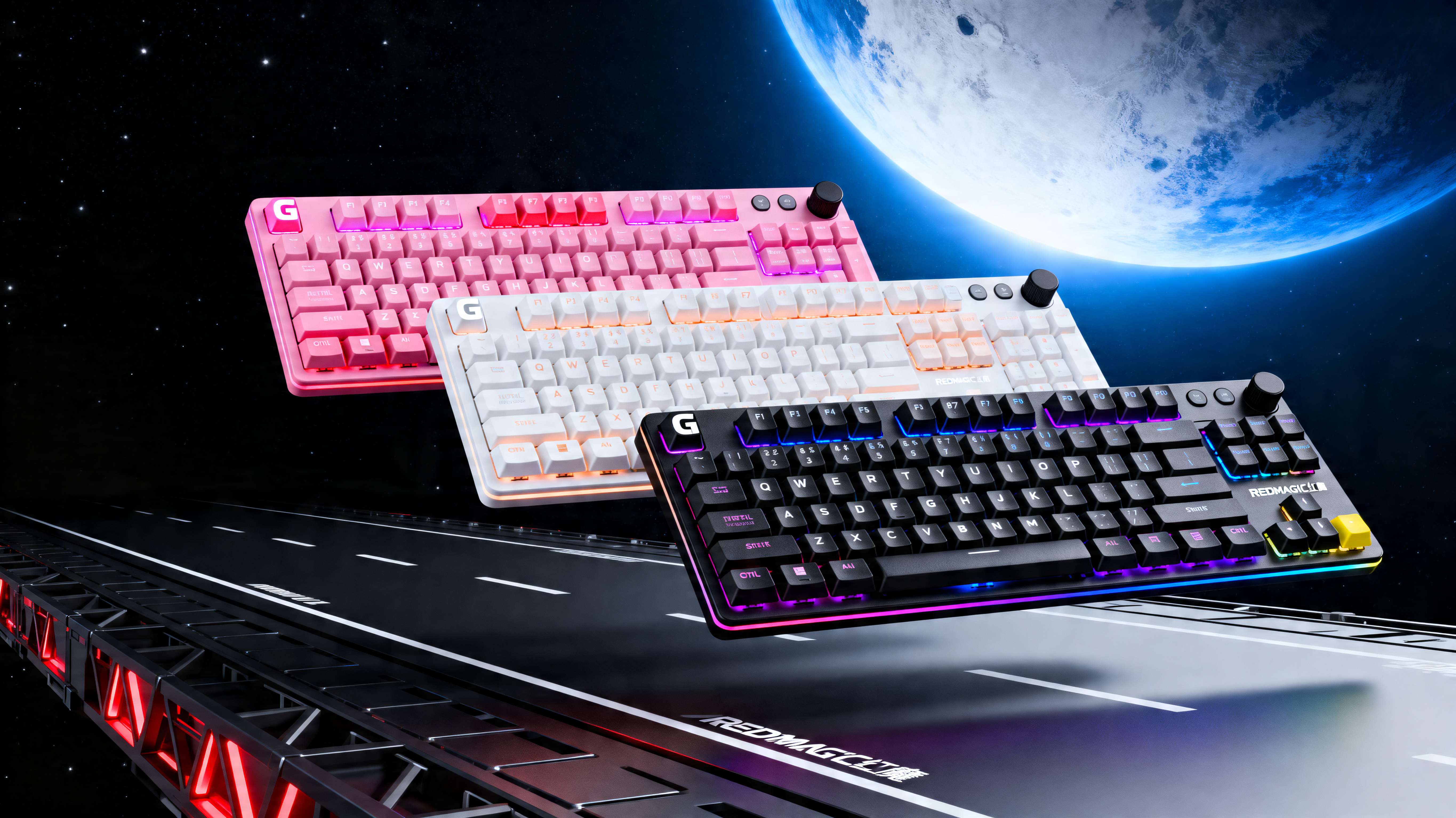 3D科幻风产品渲染图，高质感C4D/OC级商业电竞产品视觉，整… - 图片创意预览