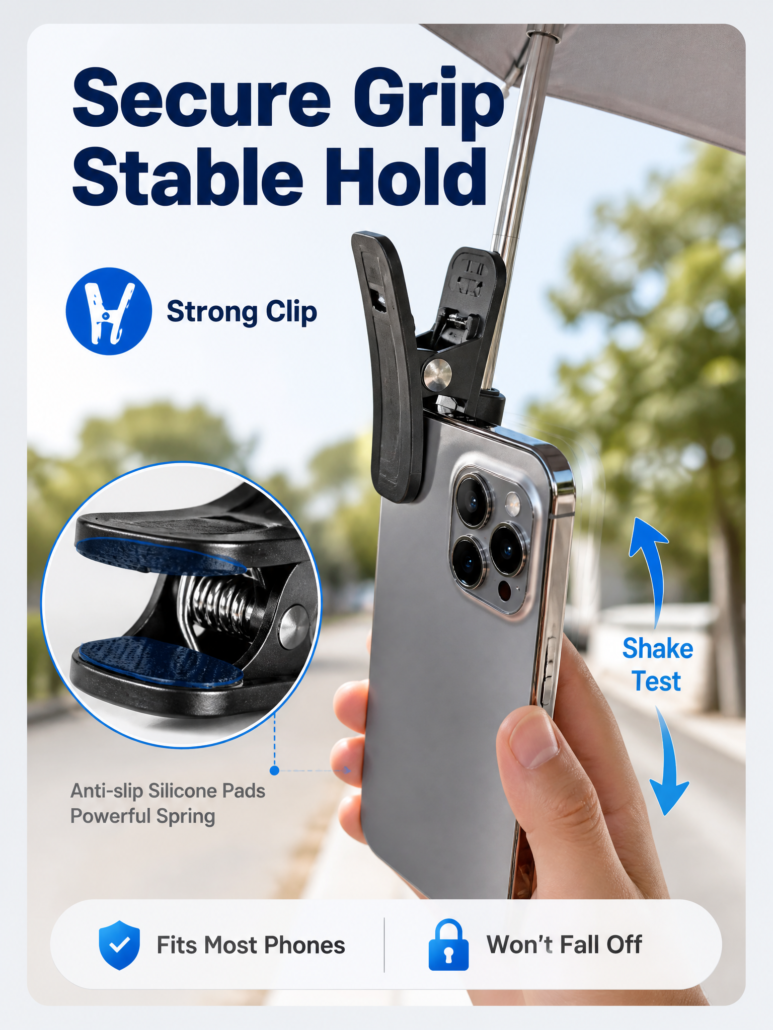 [主图-4] Phone Umbrella with Clip… - 图片创意预览
