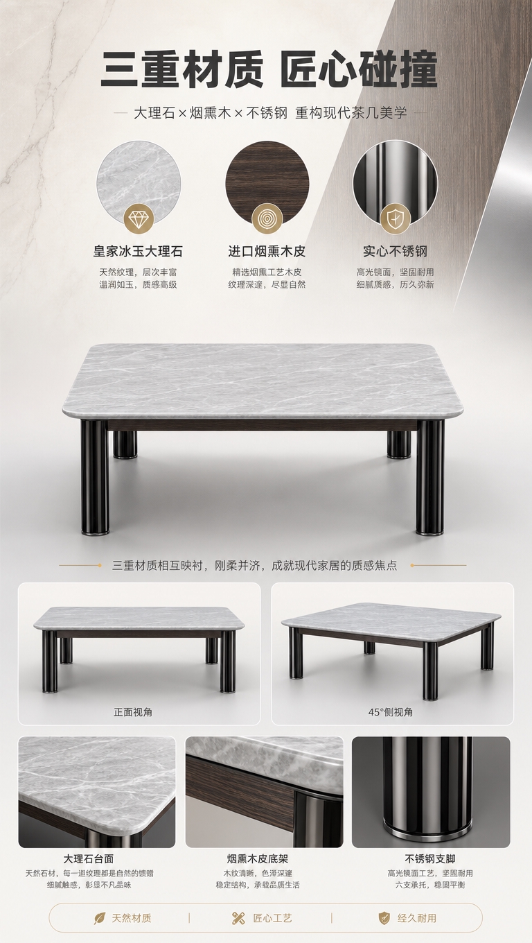 [商品] 使用【图1】DC-6607B大方几（石面）；保留方形… - 图片创意预览