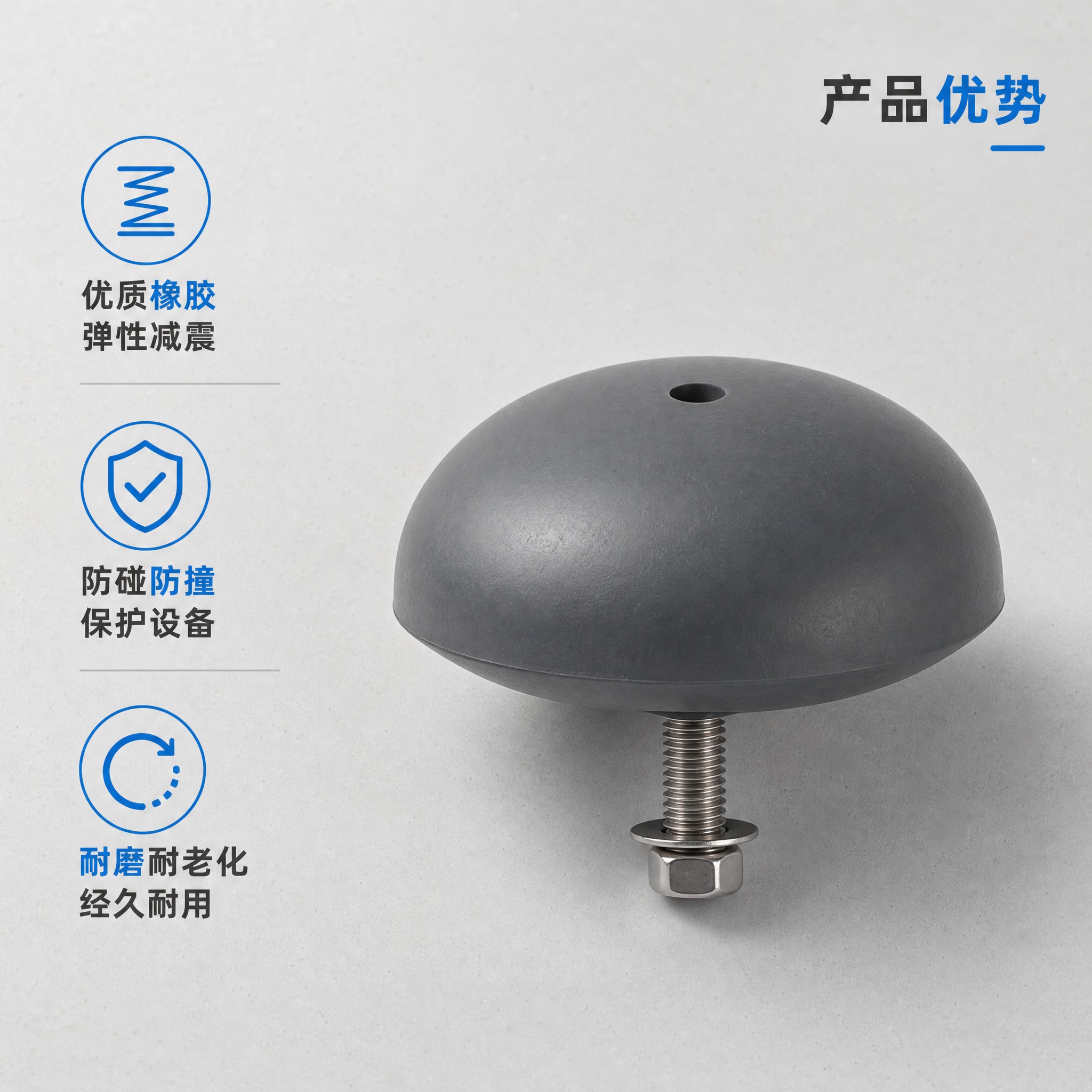 [主图-3] 材质功能卖点展示，突出橡胶减震、防撞、耐磨特性。… - 图片创意预览
