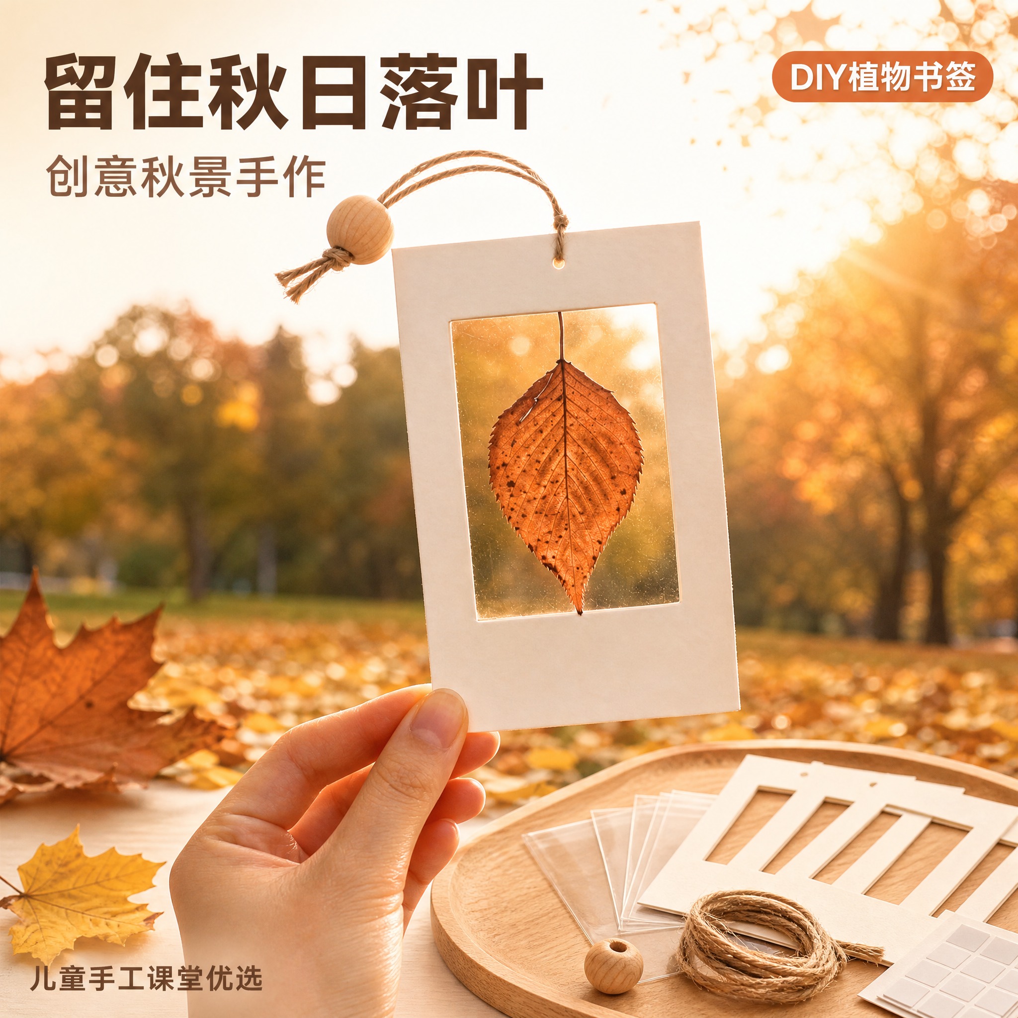 [主图-1] 主题：落叶标本相框卡DIY植物书签套装 首图吸睛… - 图片创意预览