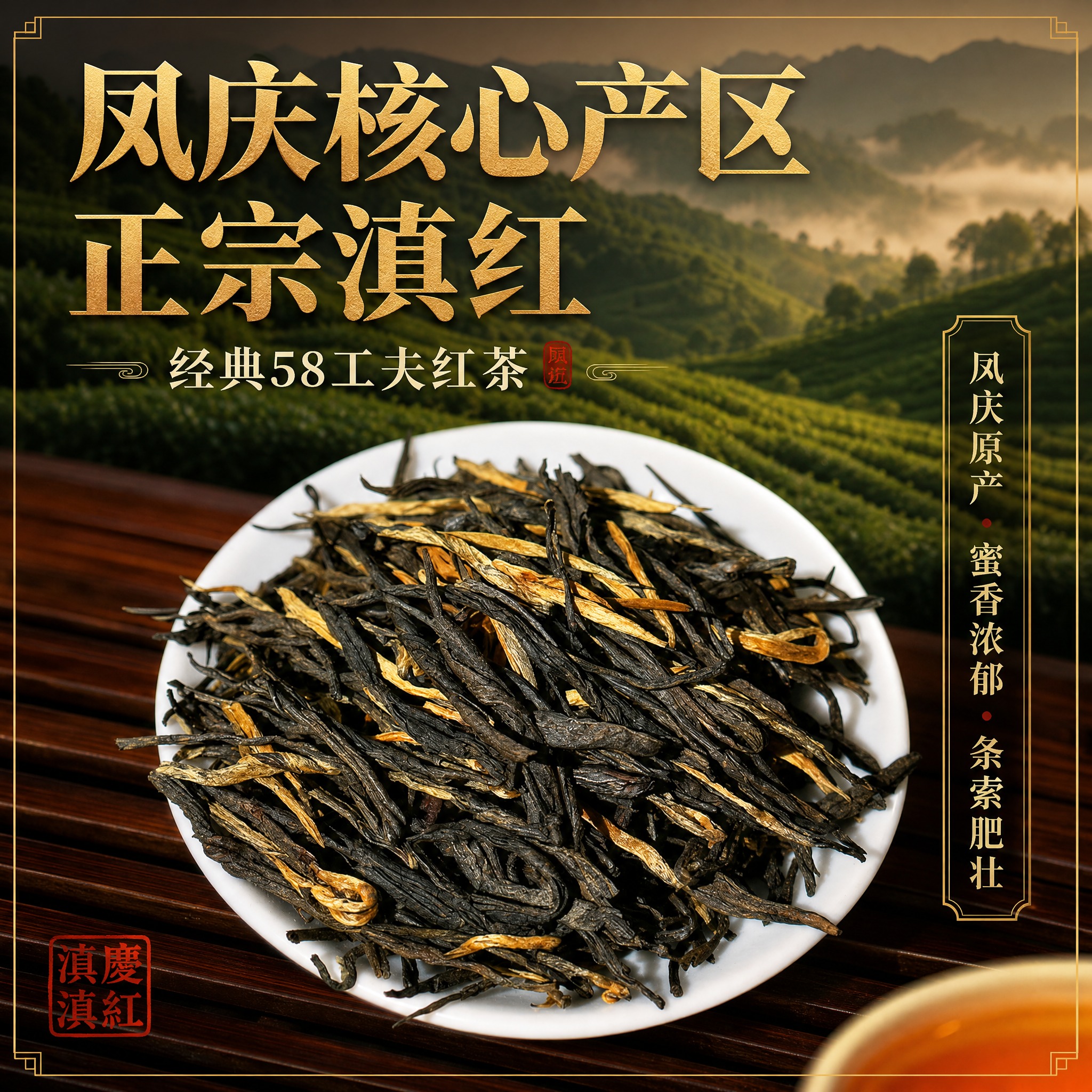 [主图-2] 凤庆滇红 特级经典58 产地溯源 凤庆核心产区… - 图片创意预览