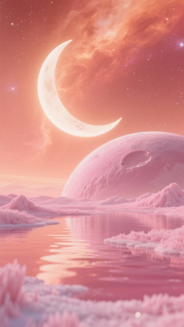 帮我生成50张关于月亮和星球的图片预览效果