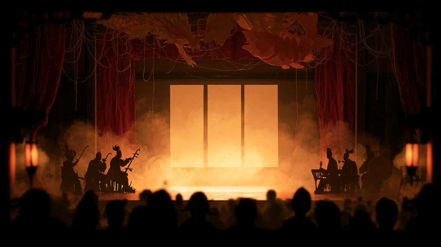 Ancient Chinese opera stage at… - 图片创意预览