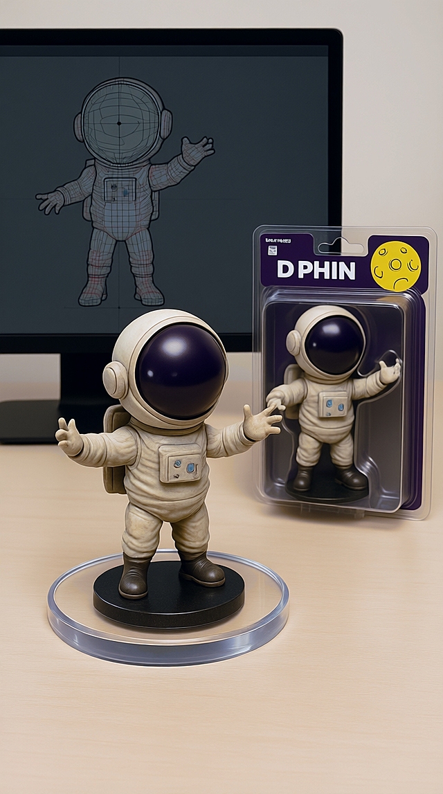 软3D风可爱宇航员，未来科技感设计，虚拟现实主题创意展示。