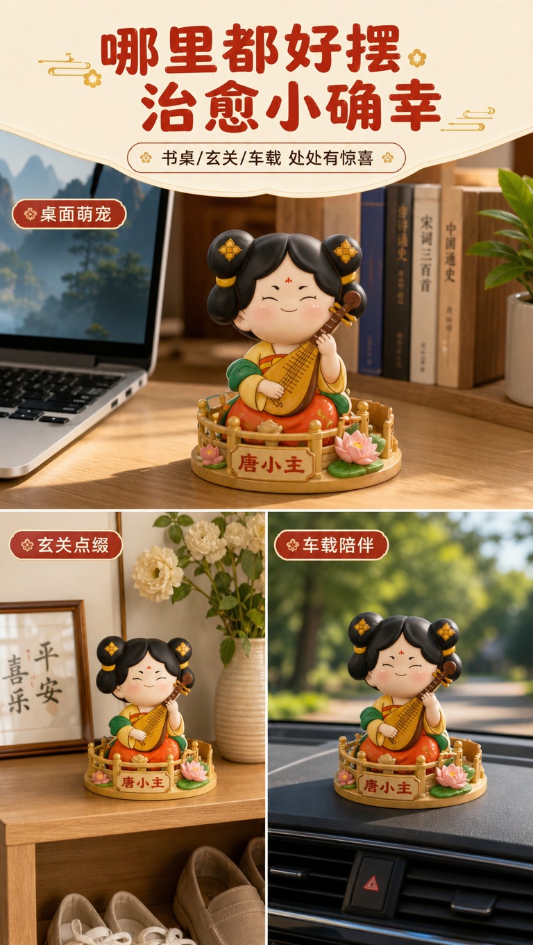 [商品] 使用【图1】唐小主盲盒形象作为手办原型；保留唐小主双… - 图片创意预览