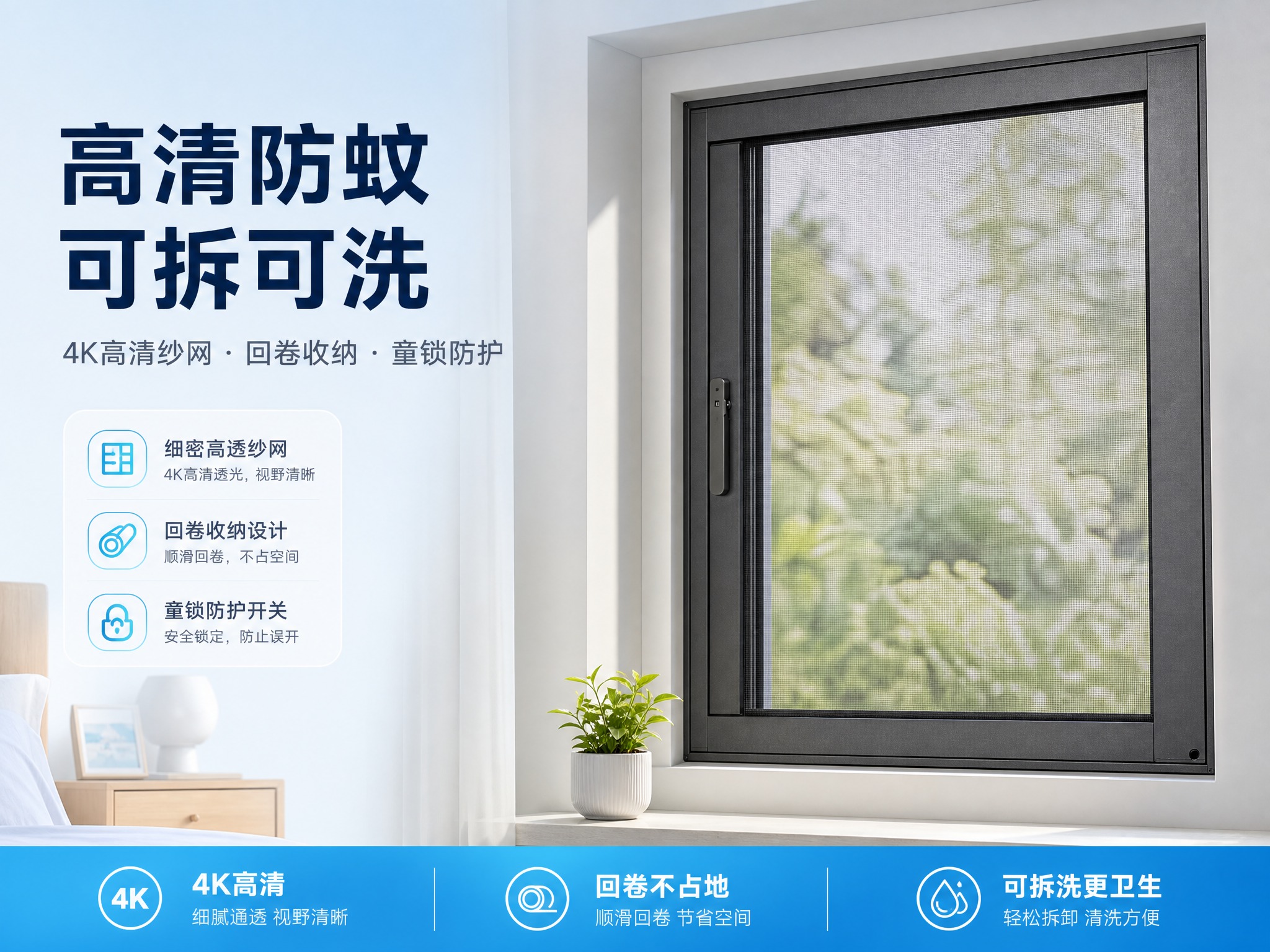 [商品] 使用【图70】深灰色铝合金回卷纱窗整机；保留外框、细… - 图片创意预览