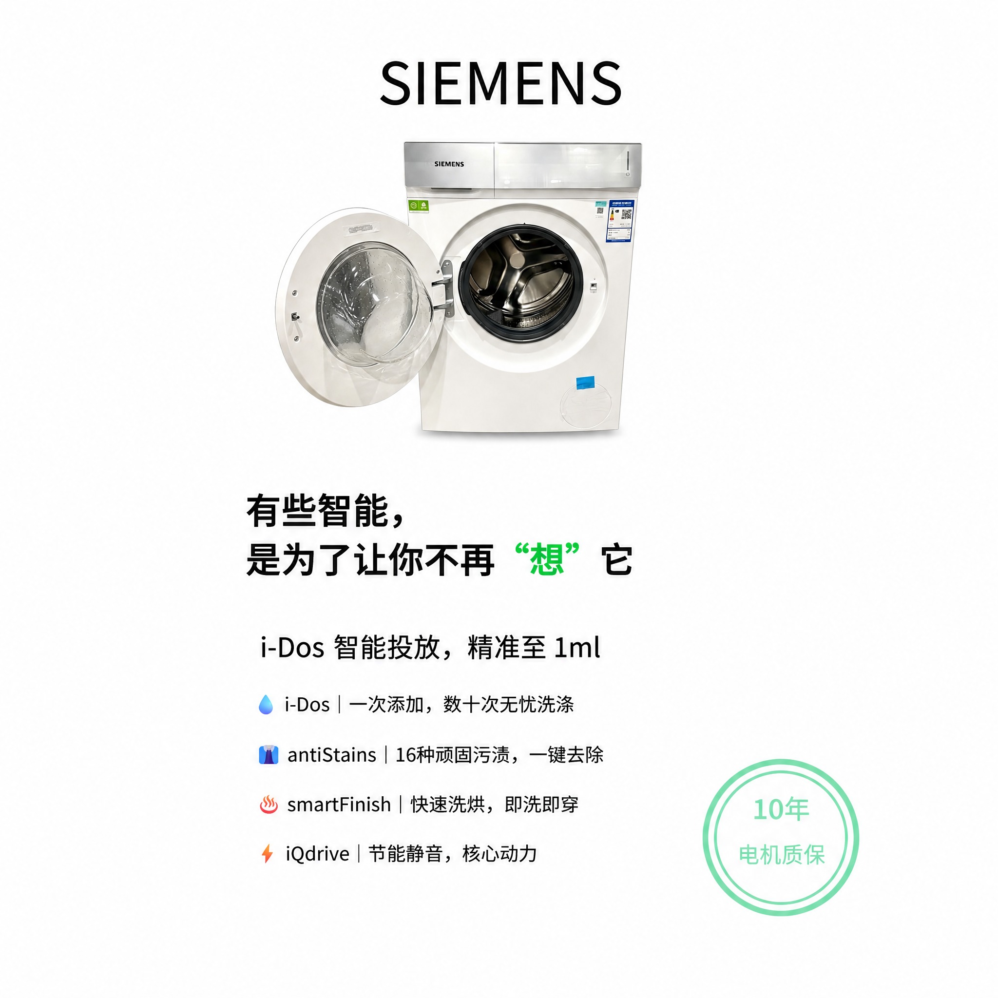 这是一张图生图编辑任务。输入包含两张图：第一张是白色西门子前置… - 图片创意预览