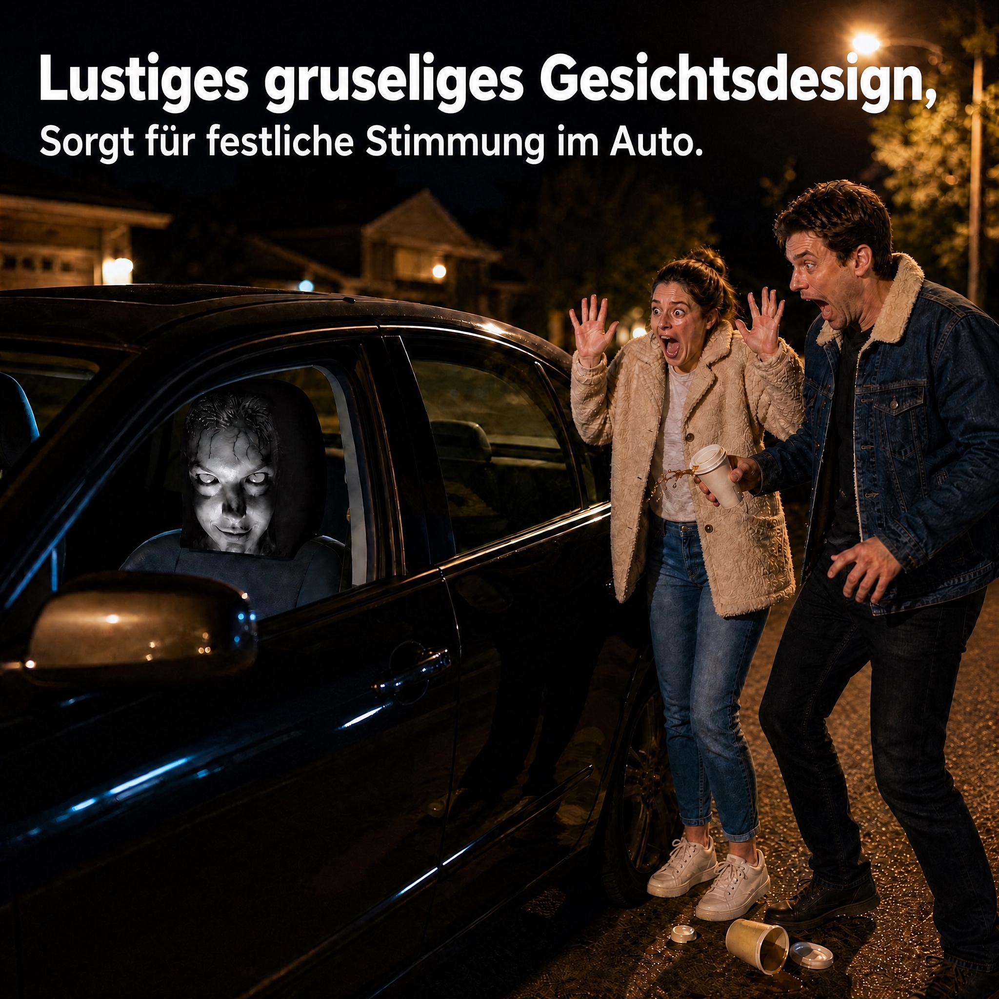 将图3顶部英文文字替换为德语："Lustiges grusel… - 图片创意预览