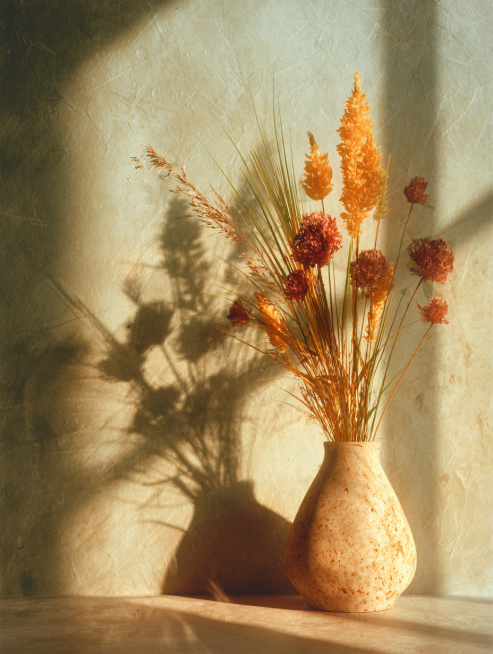 minimalism background with floral arrangement, in the style of vray tracing, illustrated advertiseme预览效果