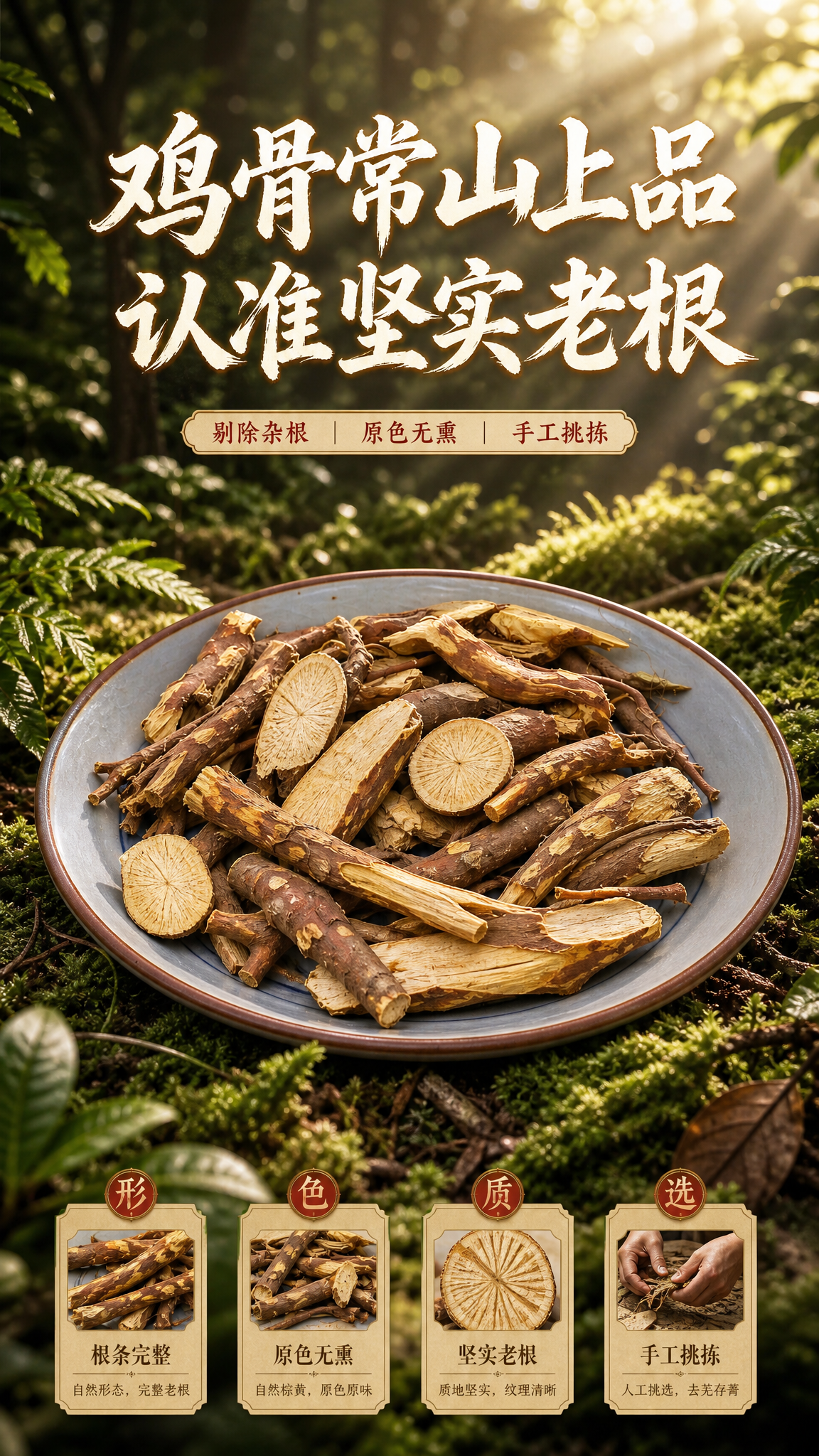 [商品] 使用【图3】鸡骨常山药材，保留药材天然棕黄色、根条形… - 图片创意预览