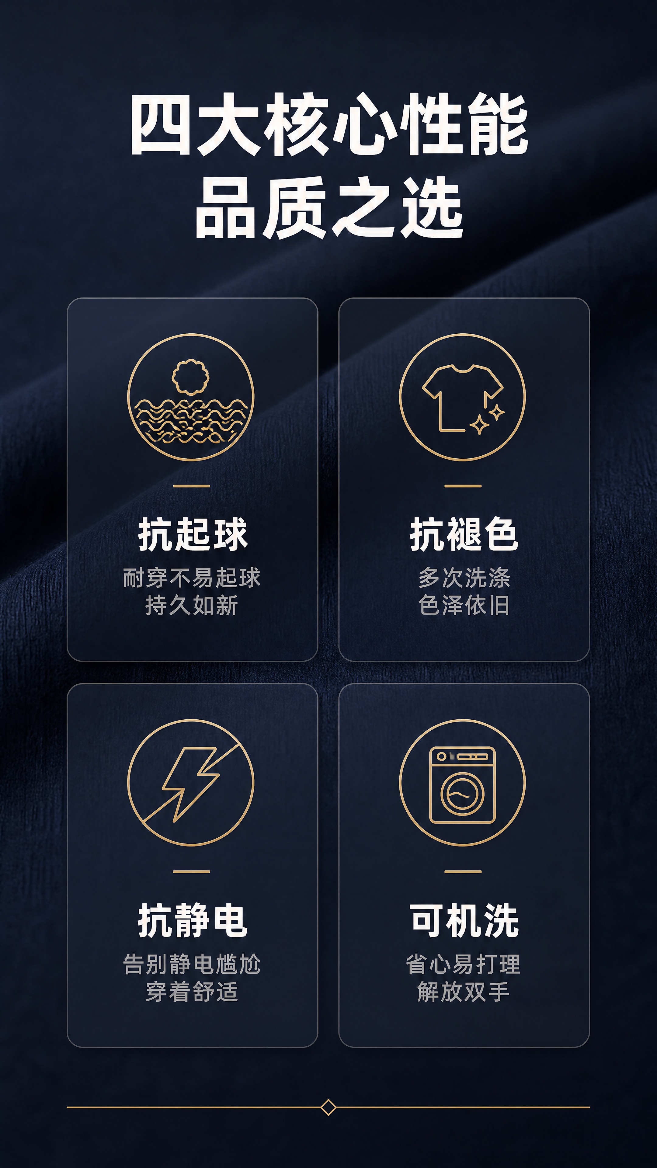 [商品] 使用【图4】藏青色面料纹理图作为背景底纹素材；保留针… - 图片创意预览