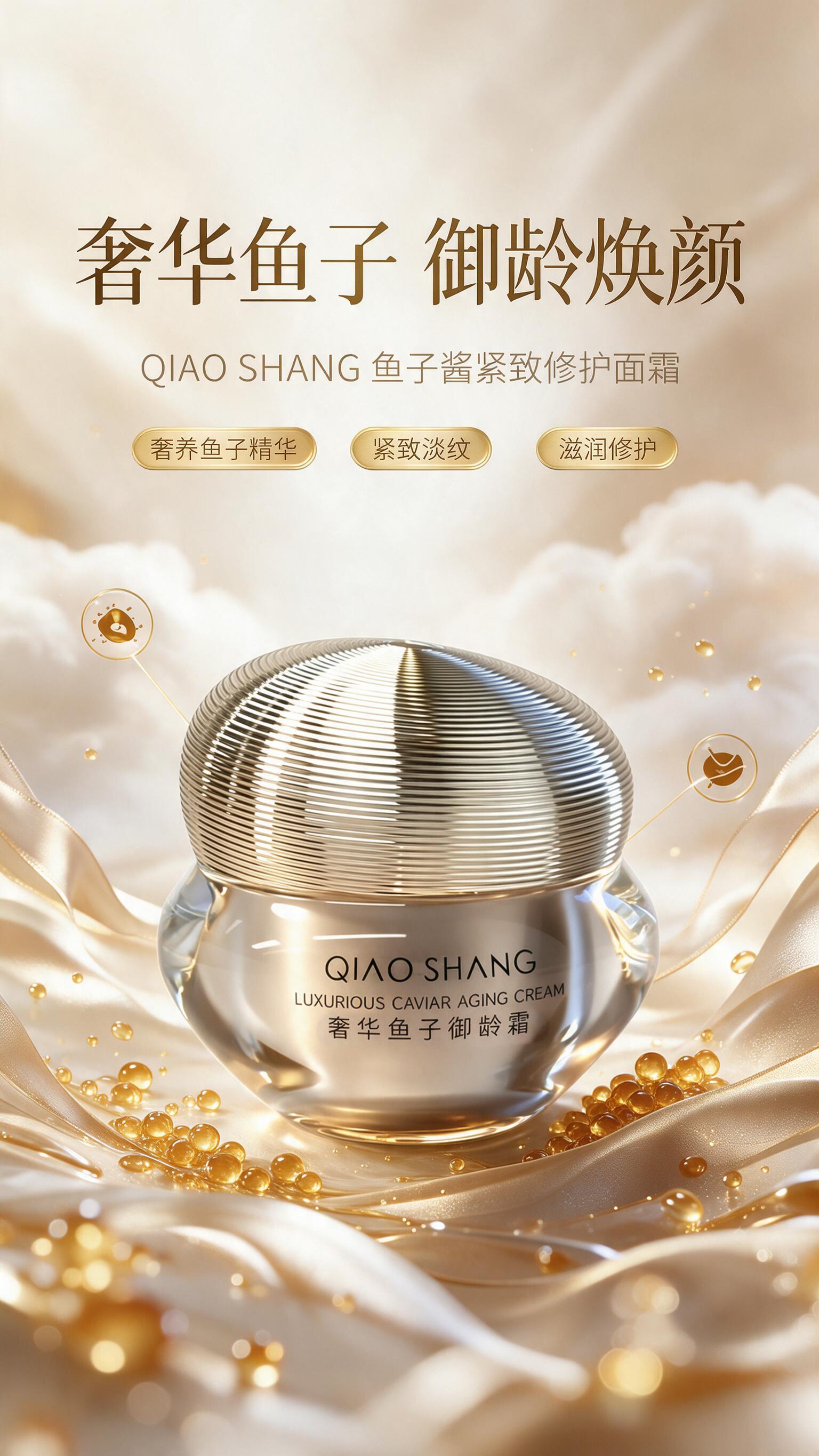 [商品] 使用【图1】QIAO SHANG 奢华鱼子御龄霜；保… - 图片创意预览