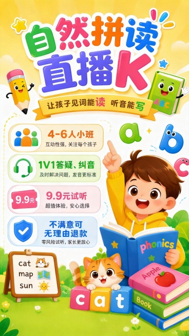 去掉海报底部左下角的二维码，保留其他所有内容，匹配原海报的黄色草地背景风格，保持整体画面不变预览效果